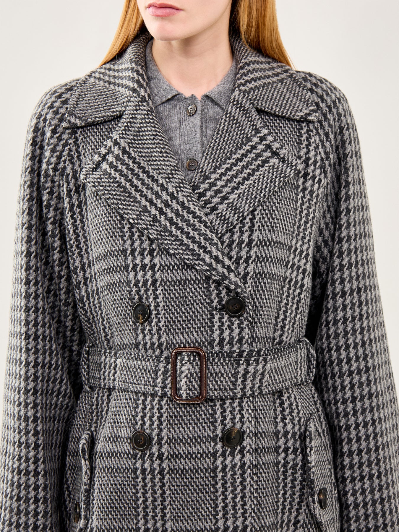 Carpi Feinge Hem Coat Dark Grey