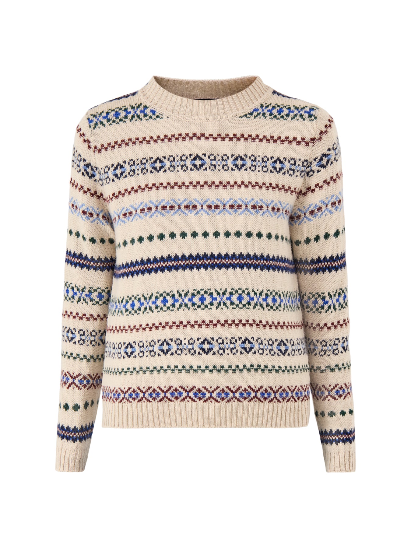 Quirite Fairisle Knit Ecru