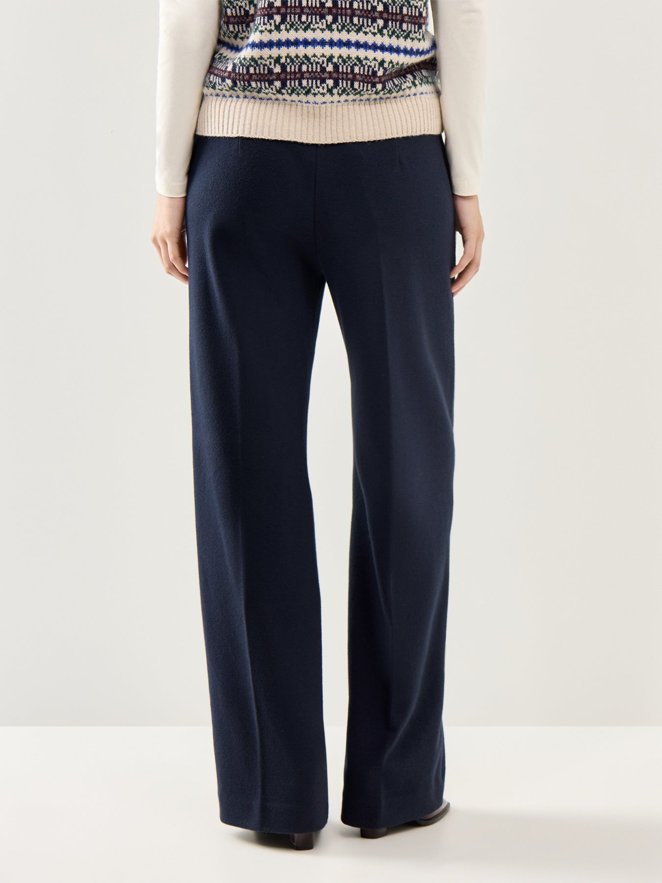 Zelota Straight Wide Leg Trouser Navy