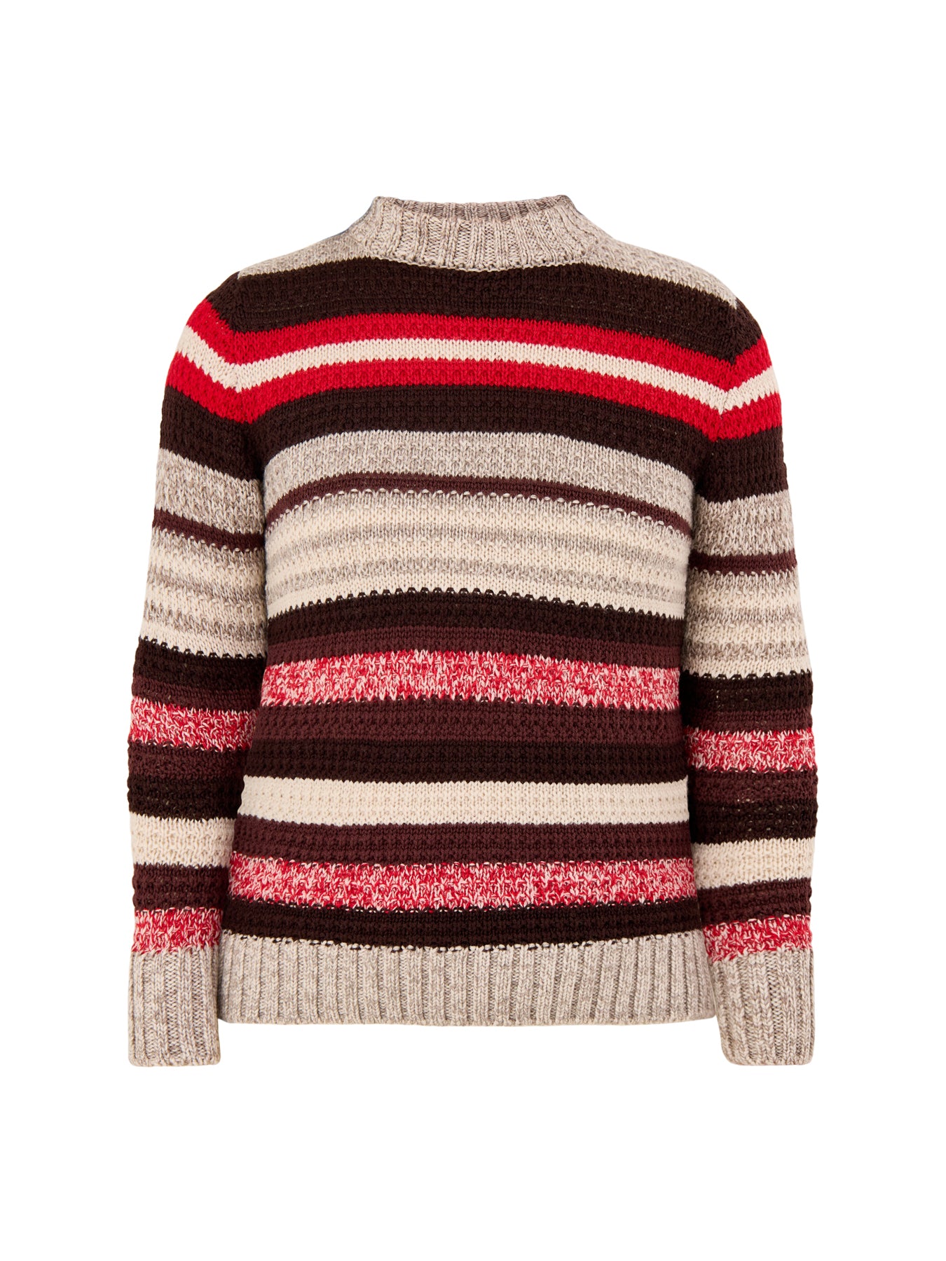 Ilde Stripe Crew Neck Knit Red