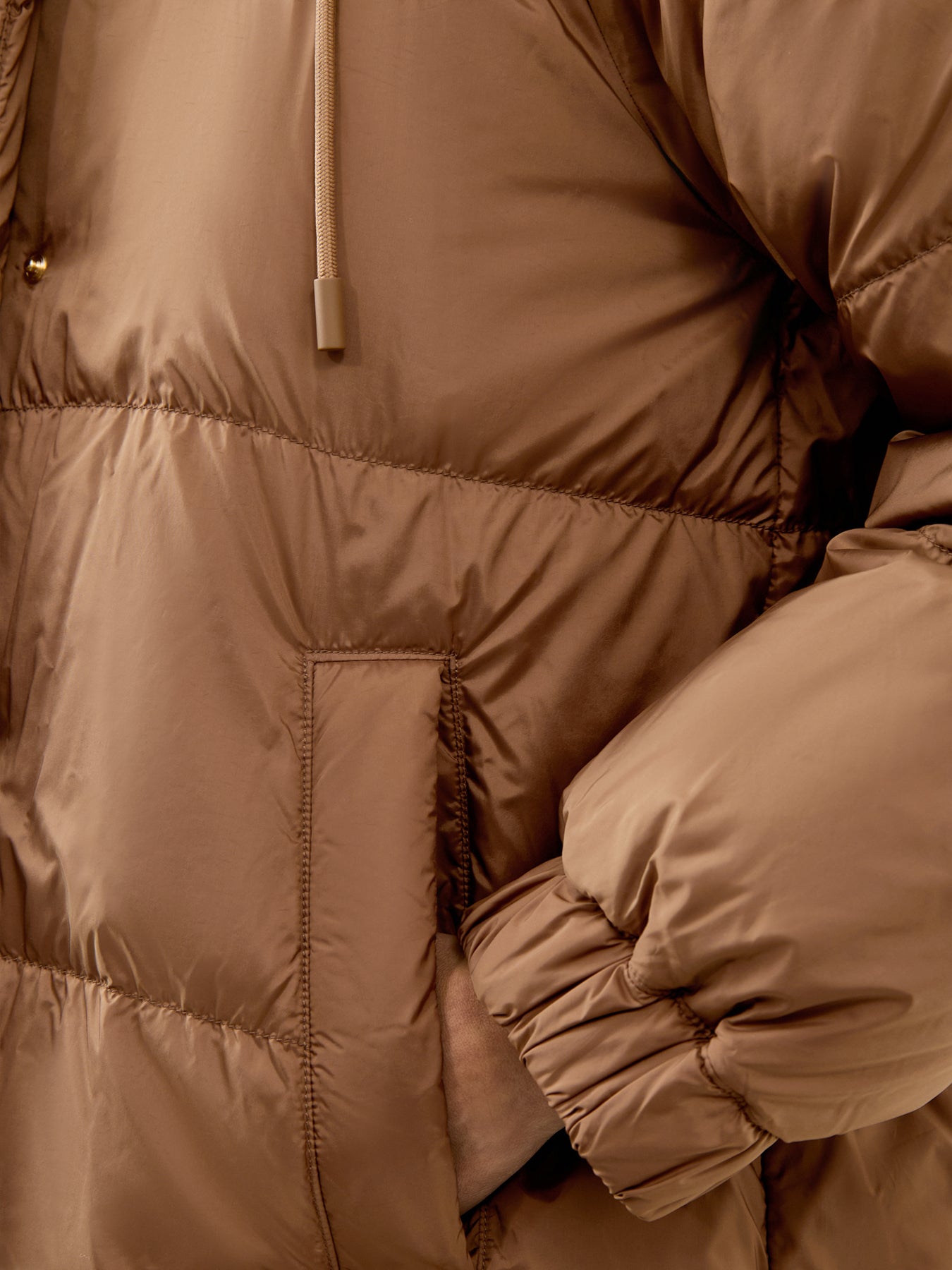 Anfora Reversible Puffer Coat Hazelnut Brown
