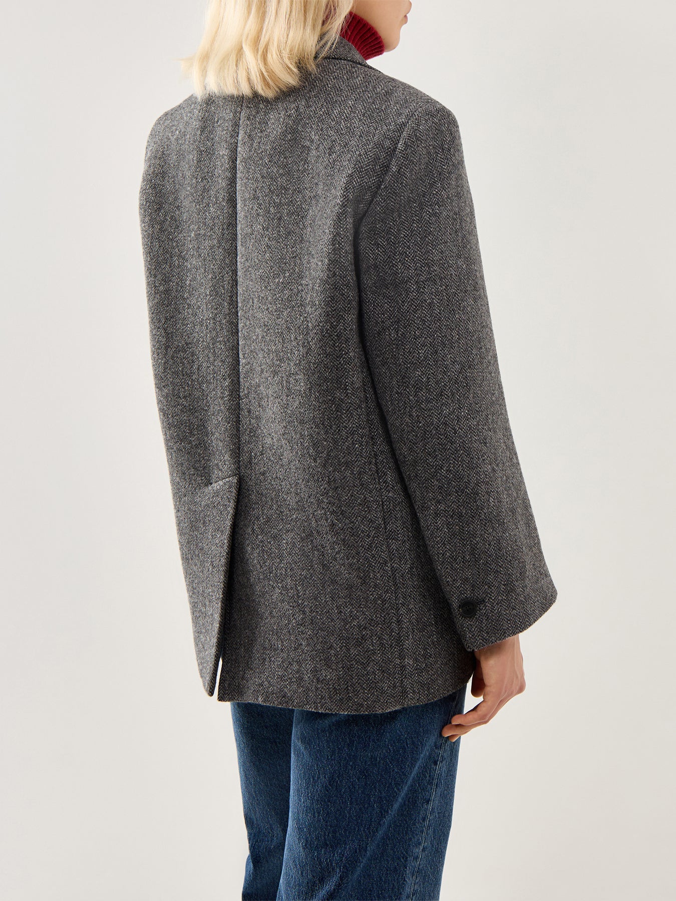 Tronto Shoulder Paf Blazer Dark Grey Wool