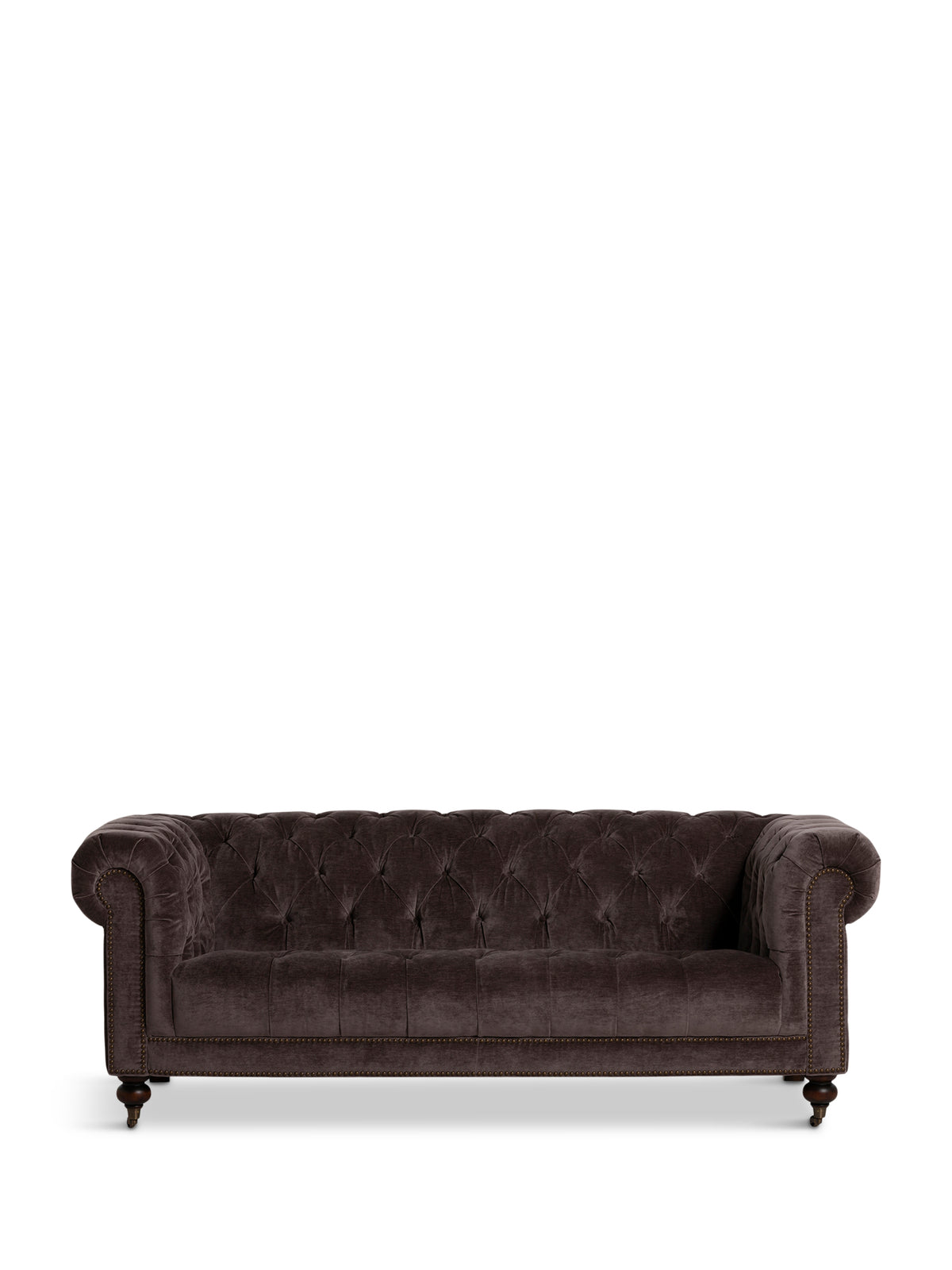 Henley Dark Grey Fabric Chesterfield 3 Seater Sofa