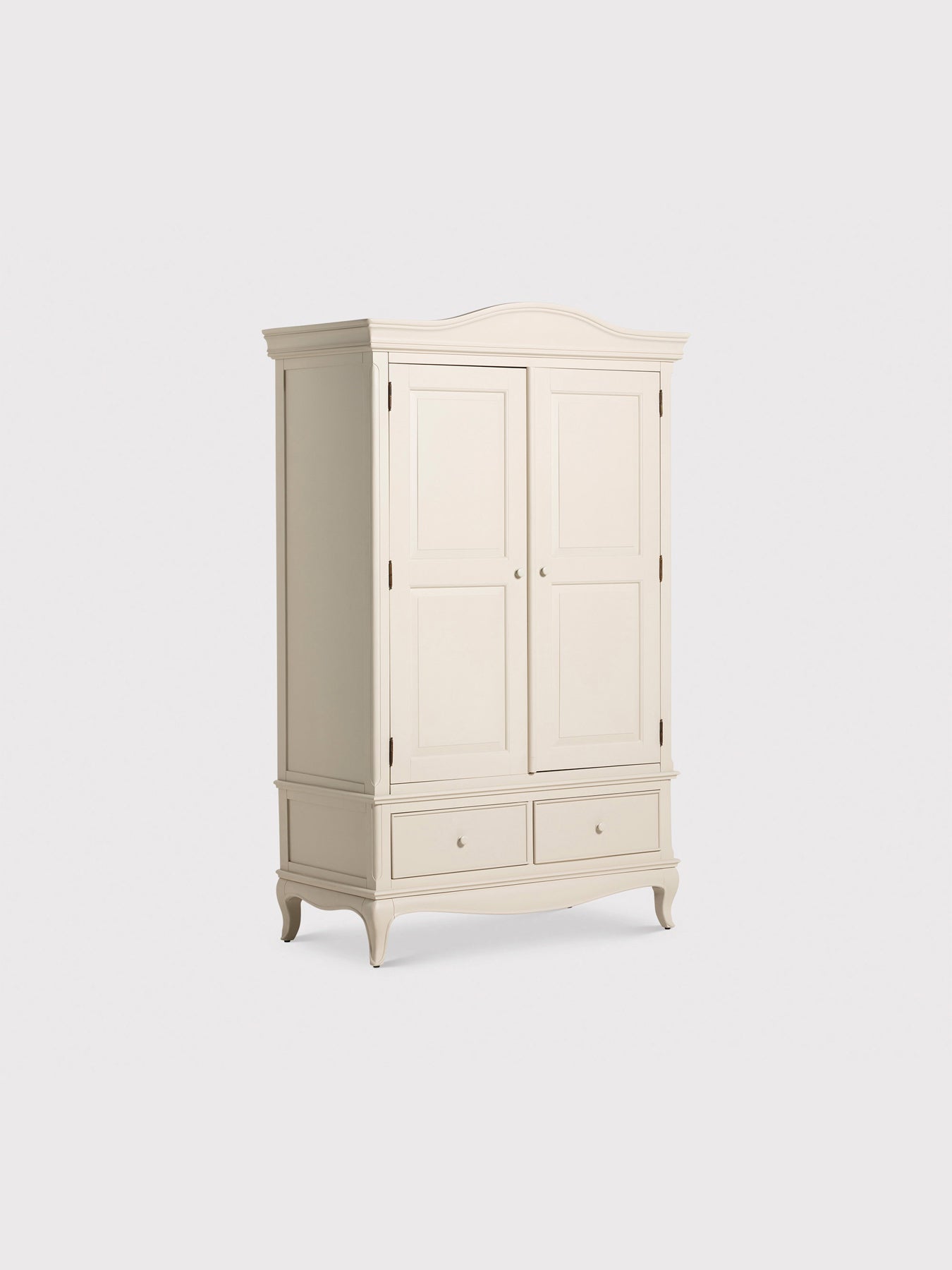 Calista Off White Wooden Double Wardrobe