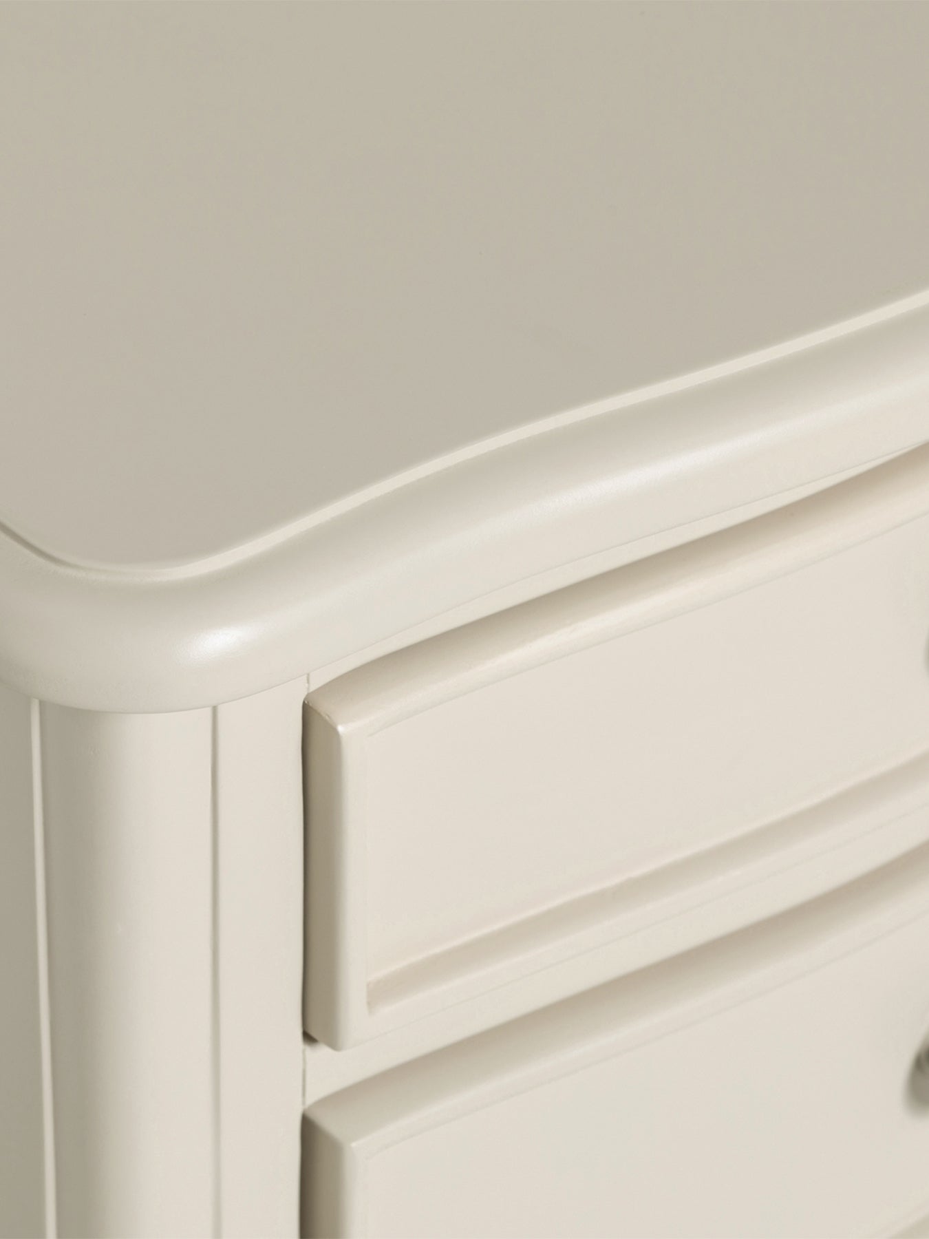 Calista Off White Wooden 2 Drawer Bedside Table