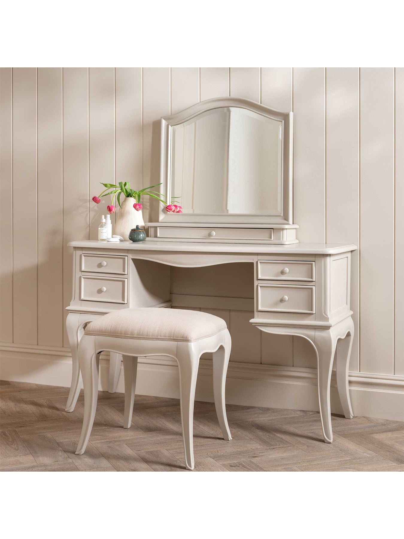 Calista Off White Wooden Gallery Mirror