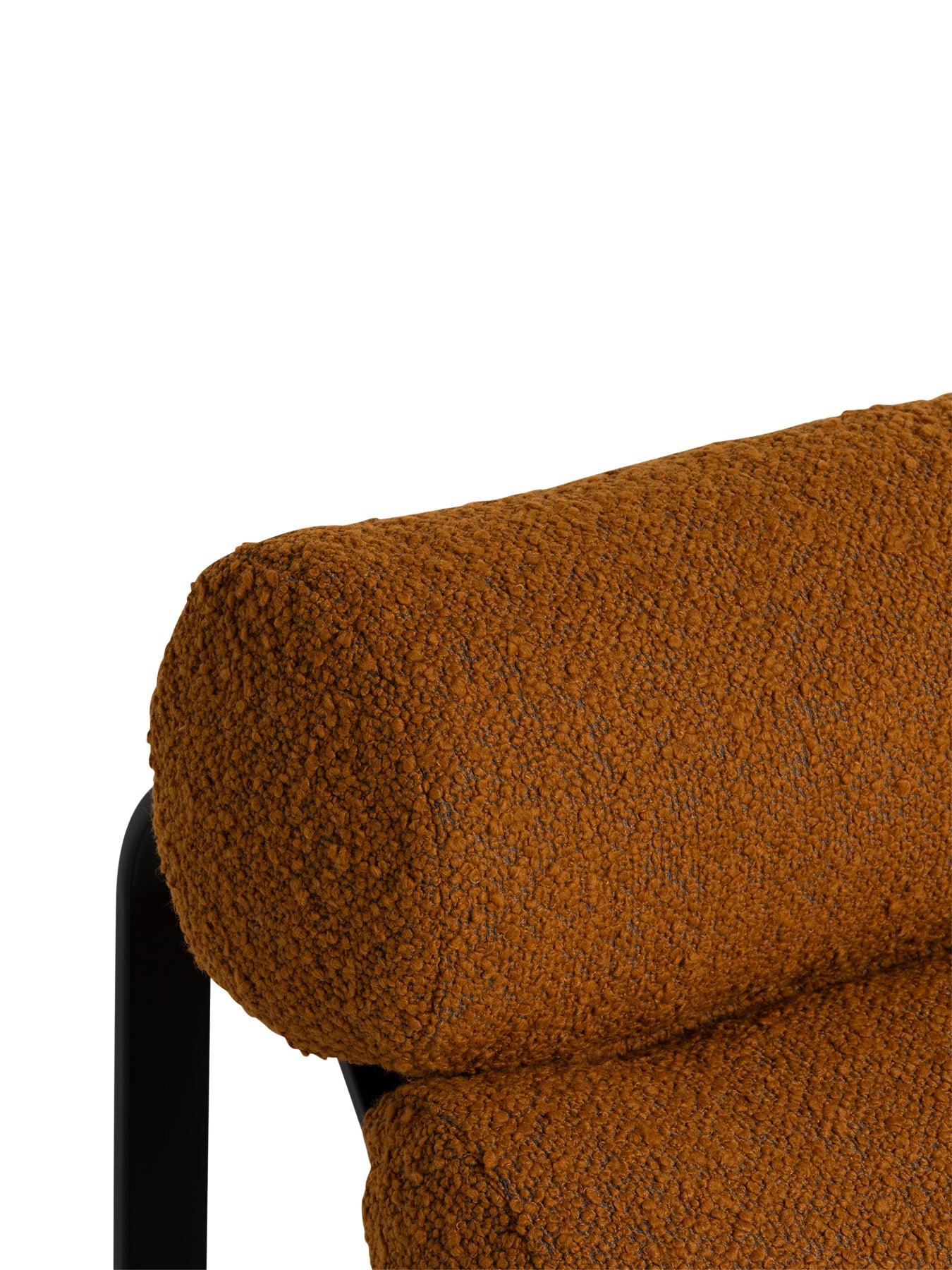 Lucien Mustard Yellow Boucle Fabric Accent Chair with Footstool