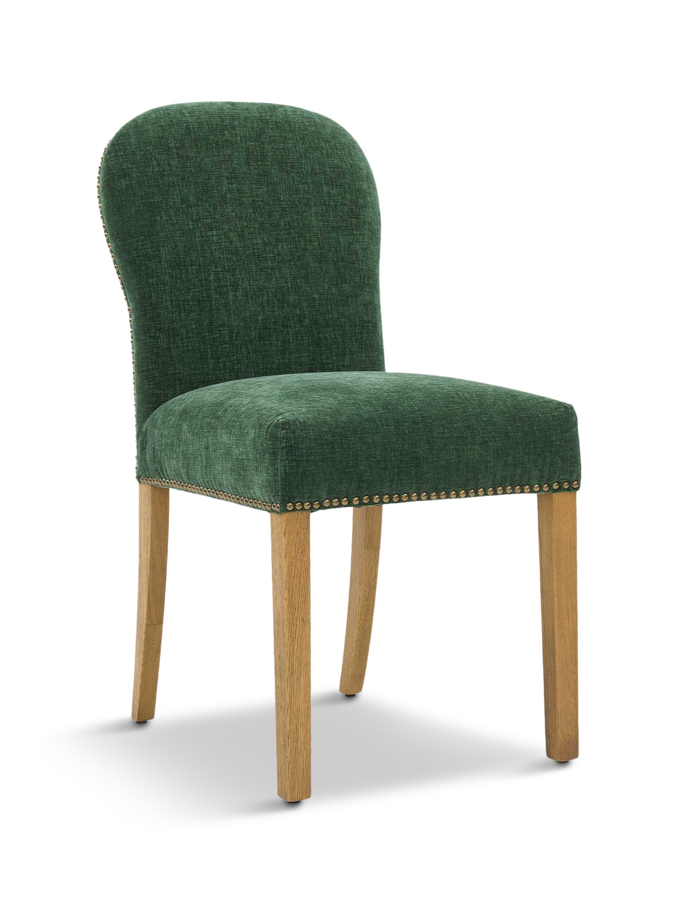 Gable Green Fabric Dining Chair with Light Legs