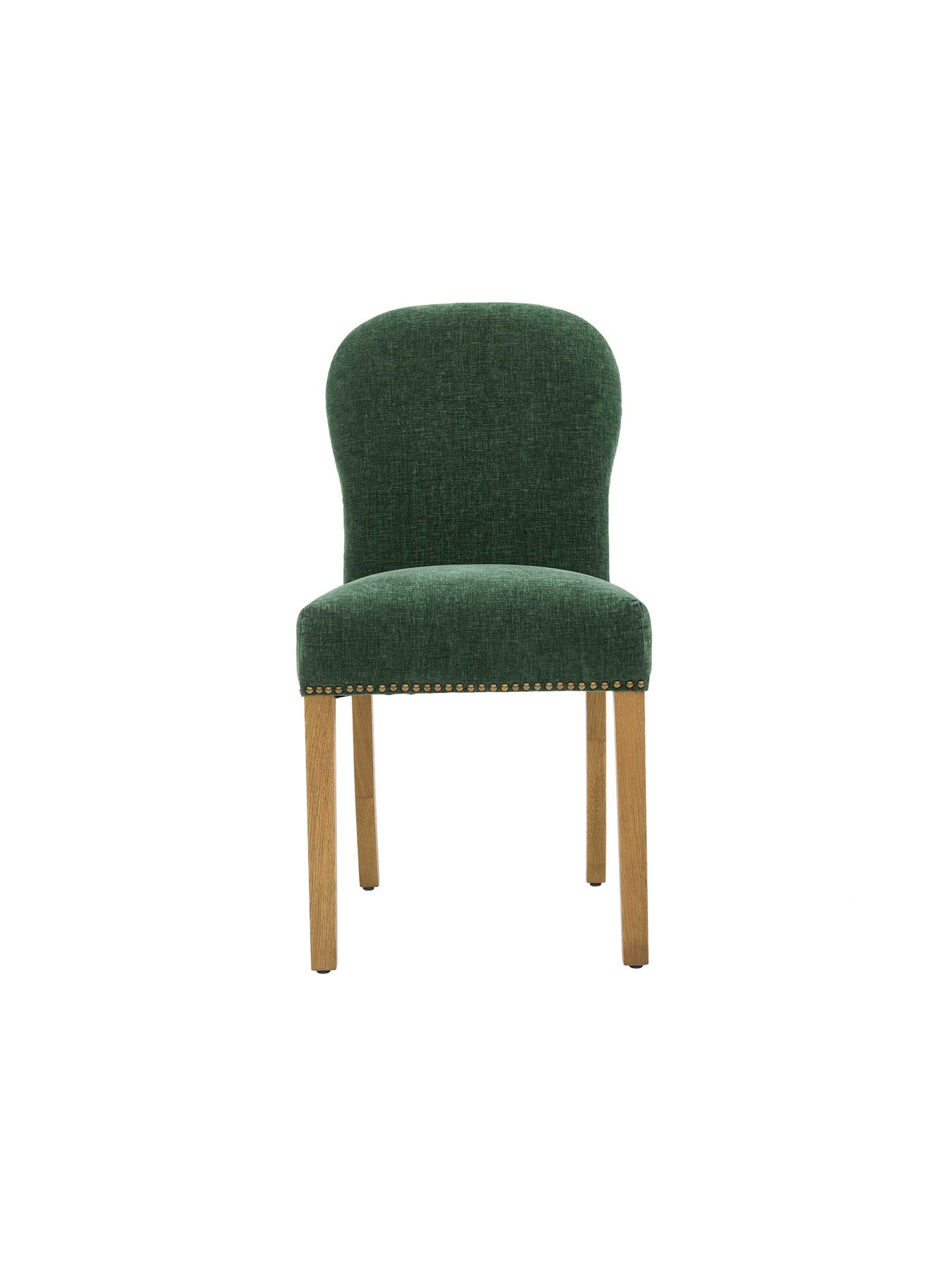 Gable Green Fabric Dining Chair with Light Legs