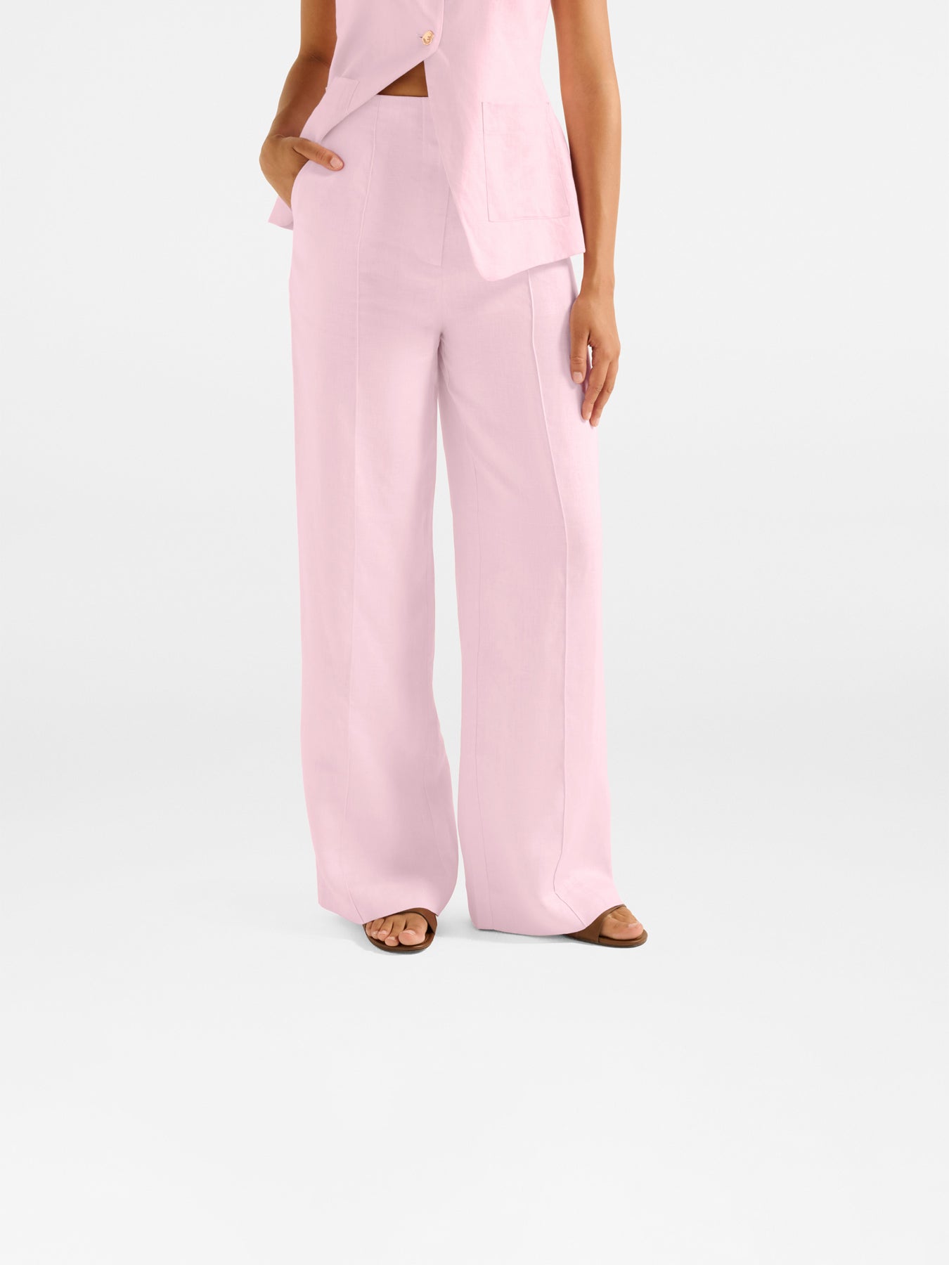 Cynthia Linen Wide Leg Pants