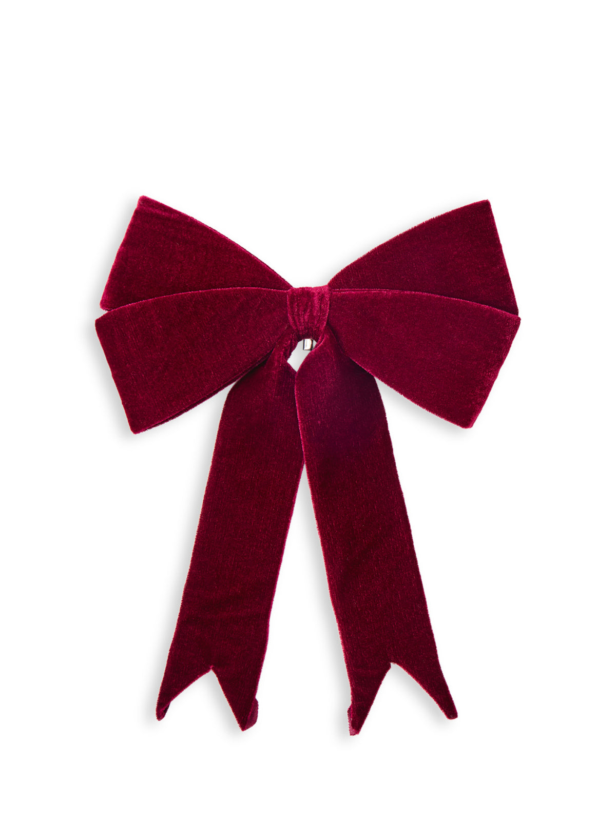 Velvet Wired Bow For Christmas Decoration 35cm Red