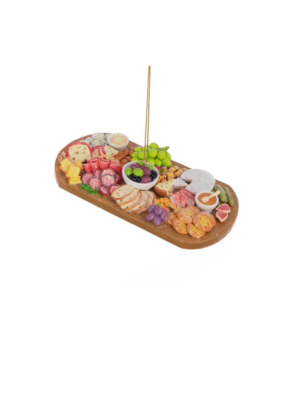 Resin Antipasti Board Hanging Decoration 12cm - Multi