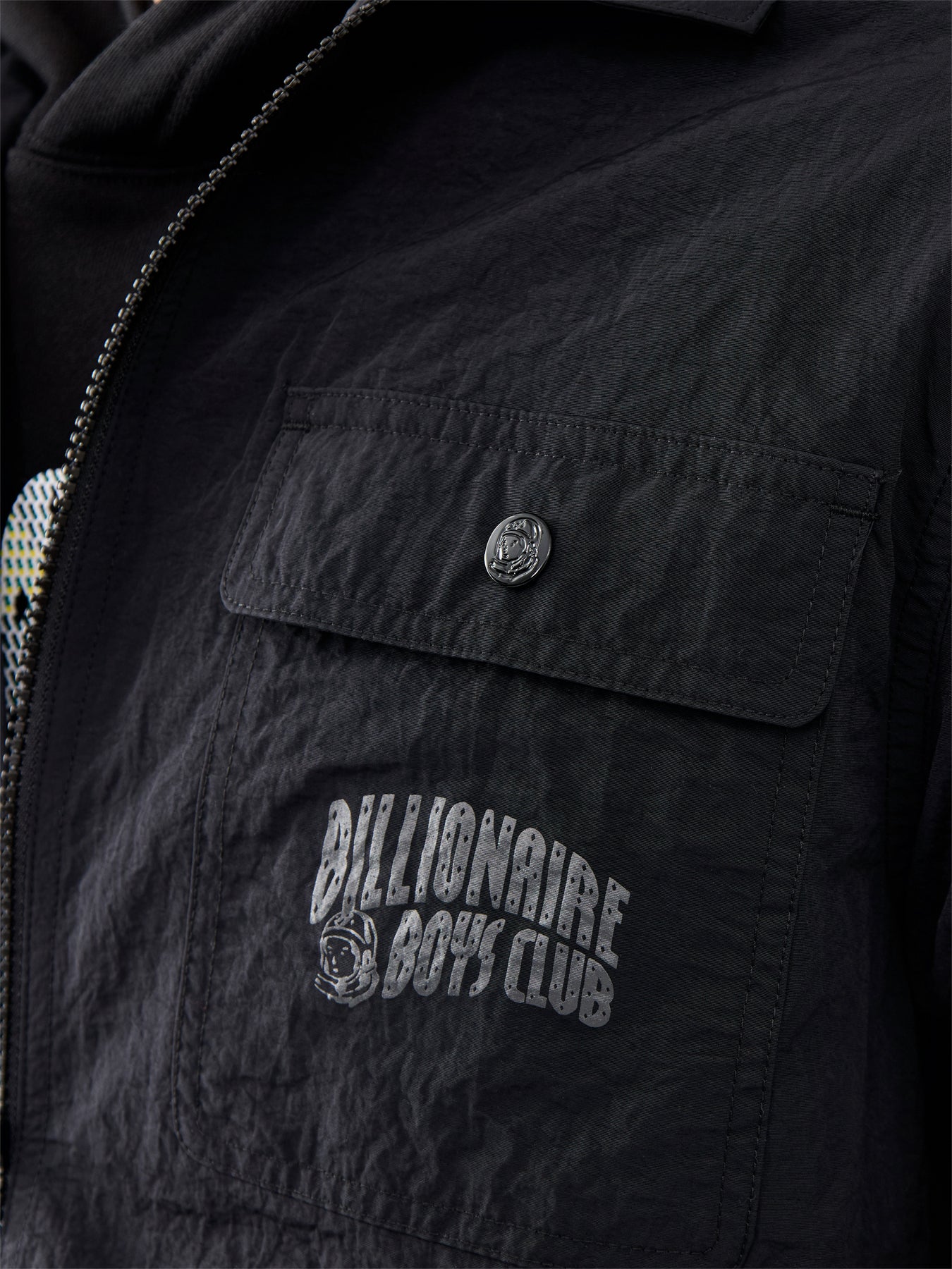 Arch Logo Nylon Overshirt Black