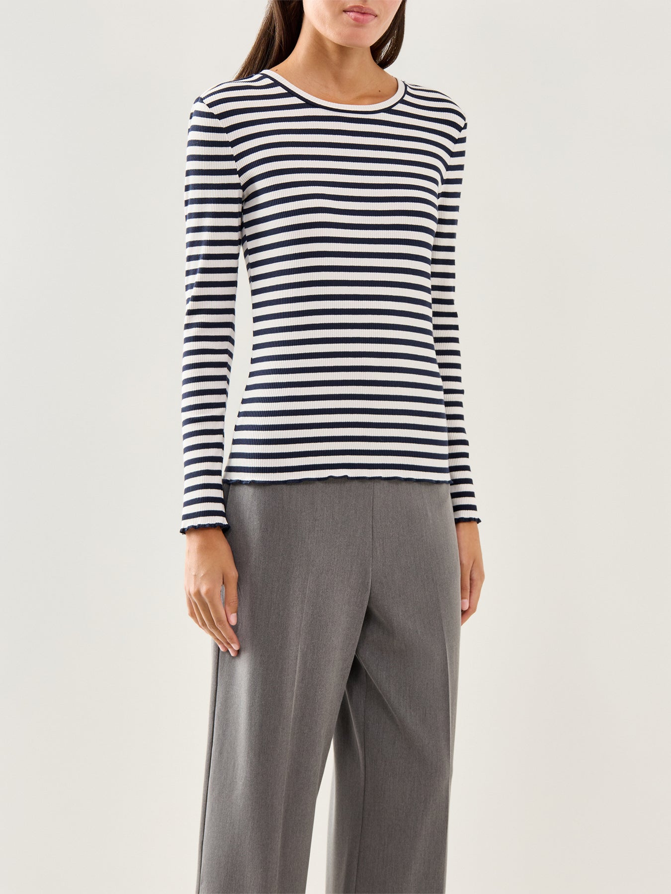 Anna Crew Neck Tee Stripe
