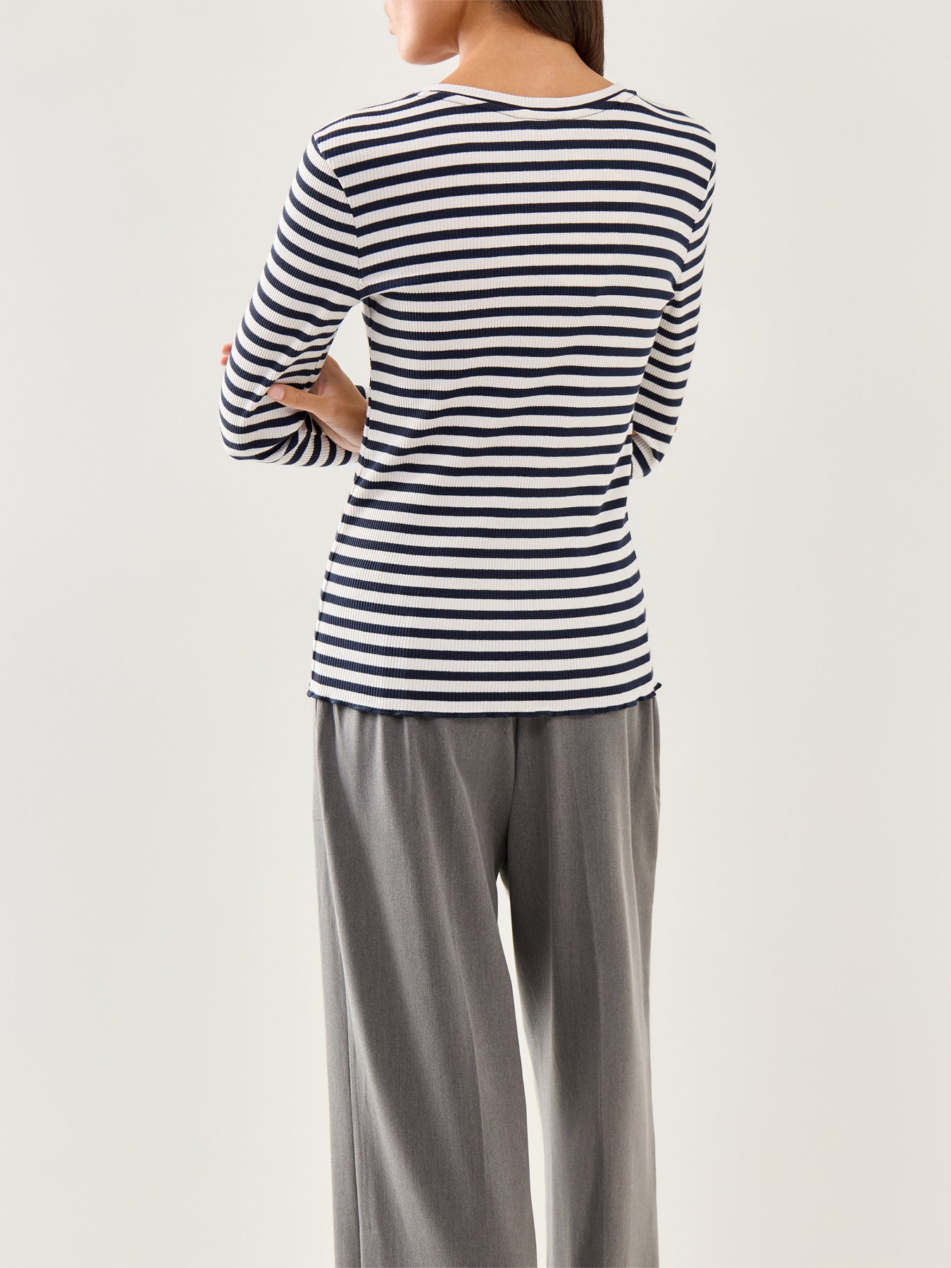 Anna Crew Neck Tee Stripe