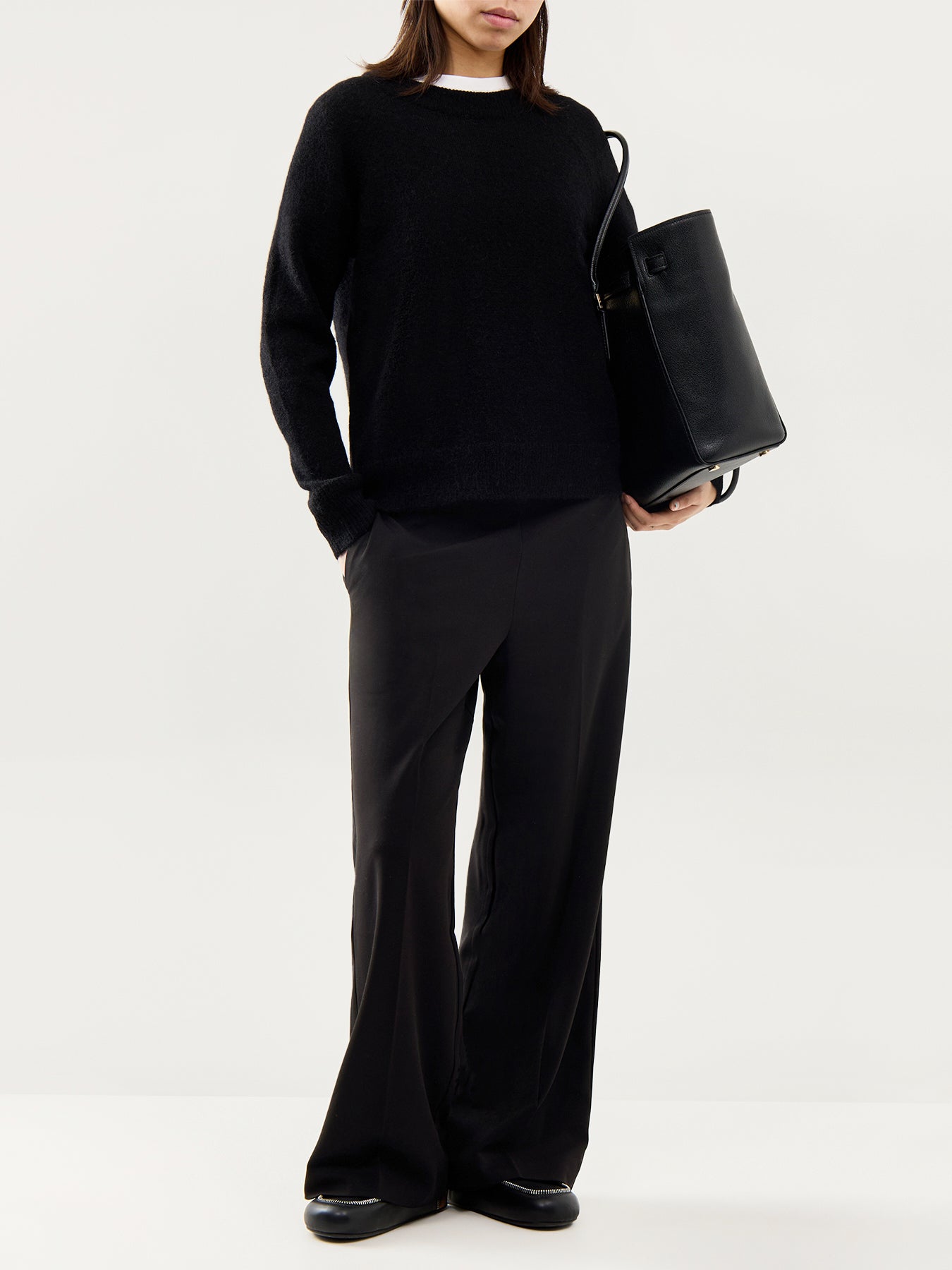 Emma-Tara Mw Wide Pant Black
