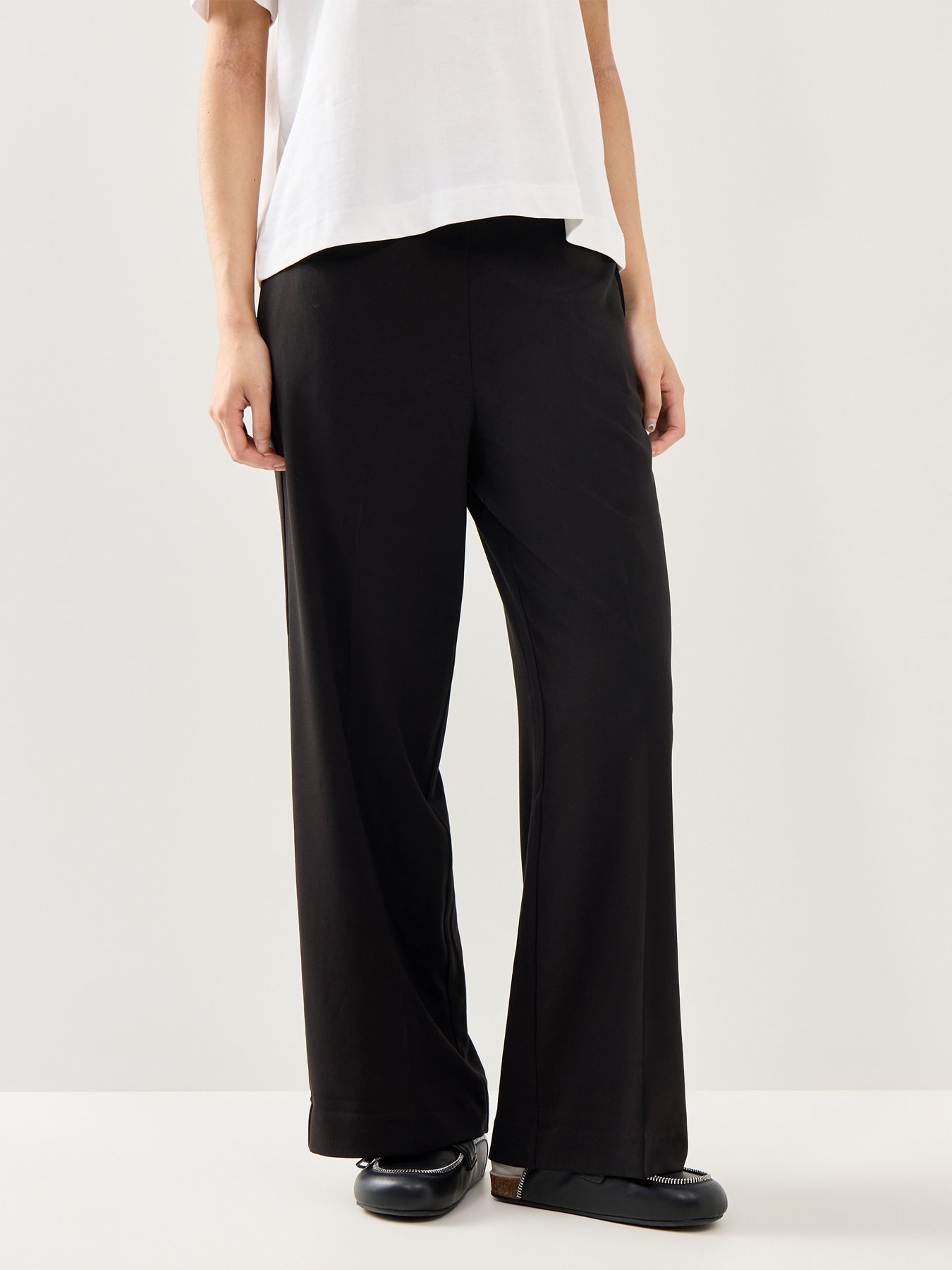 Emma-Tara Mw Wide Pant Black