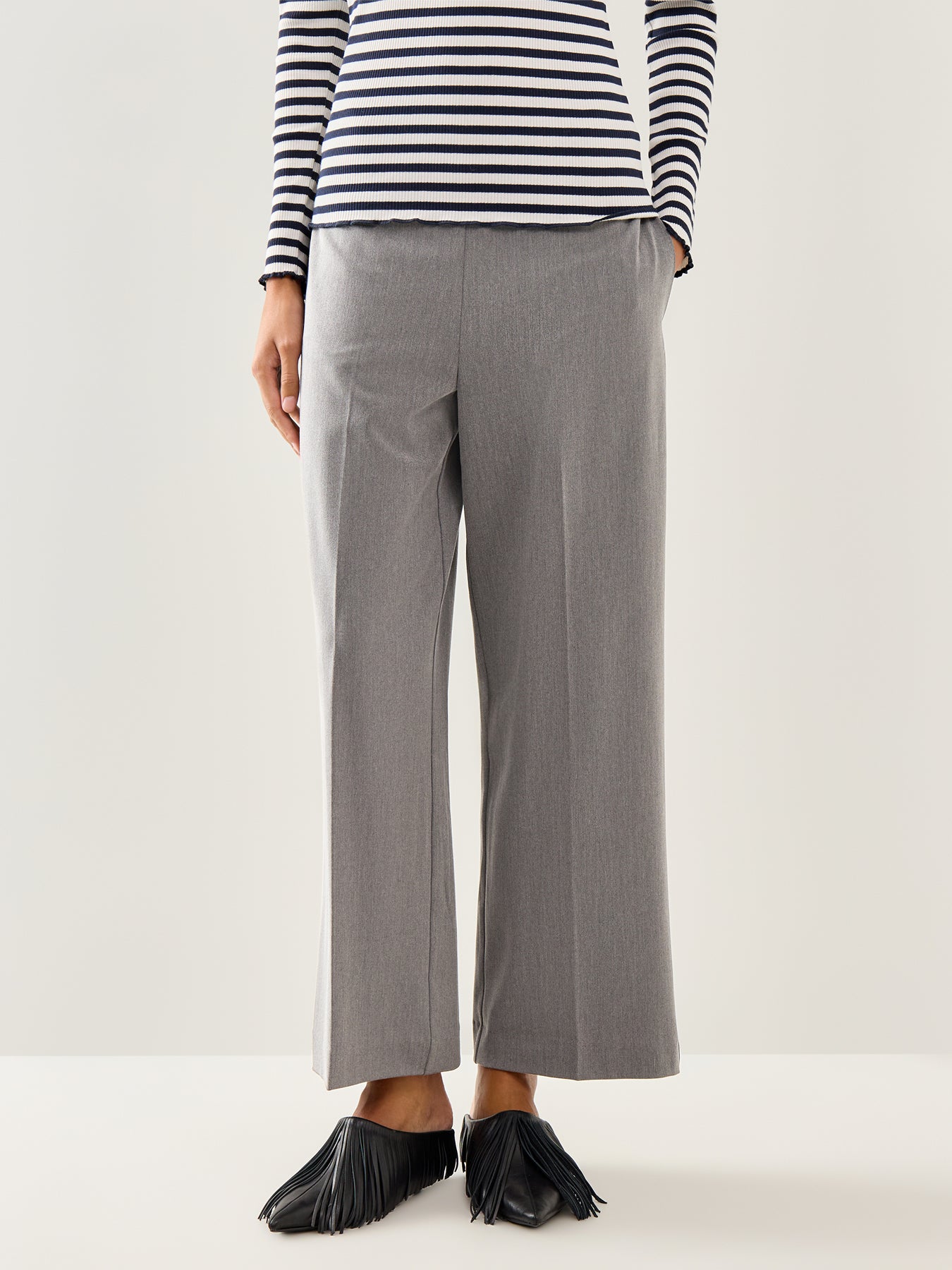 Emma Tara Wide Pant Black