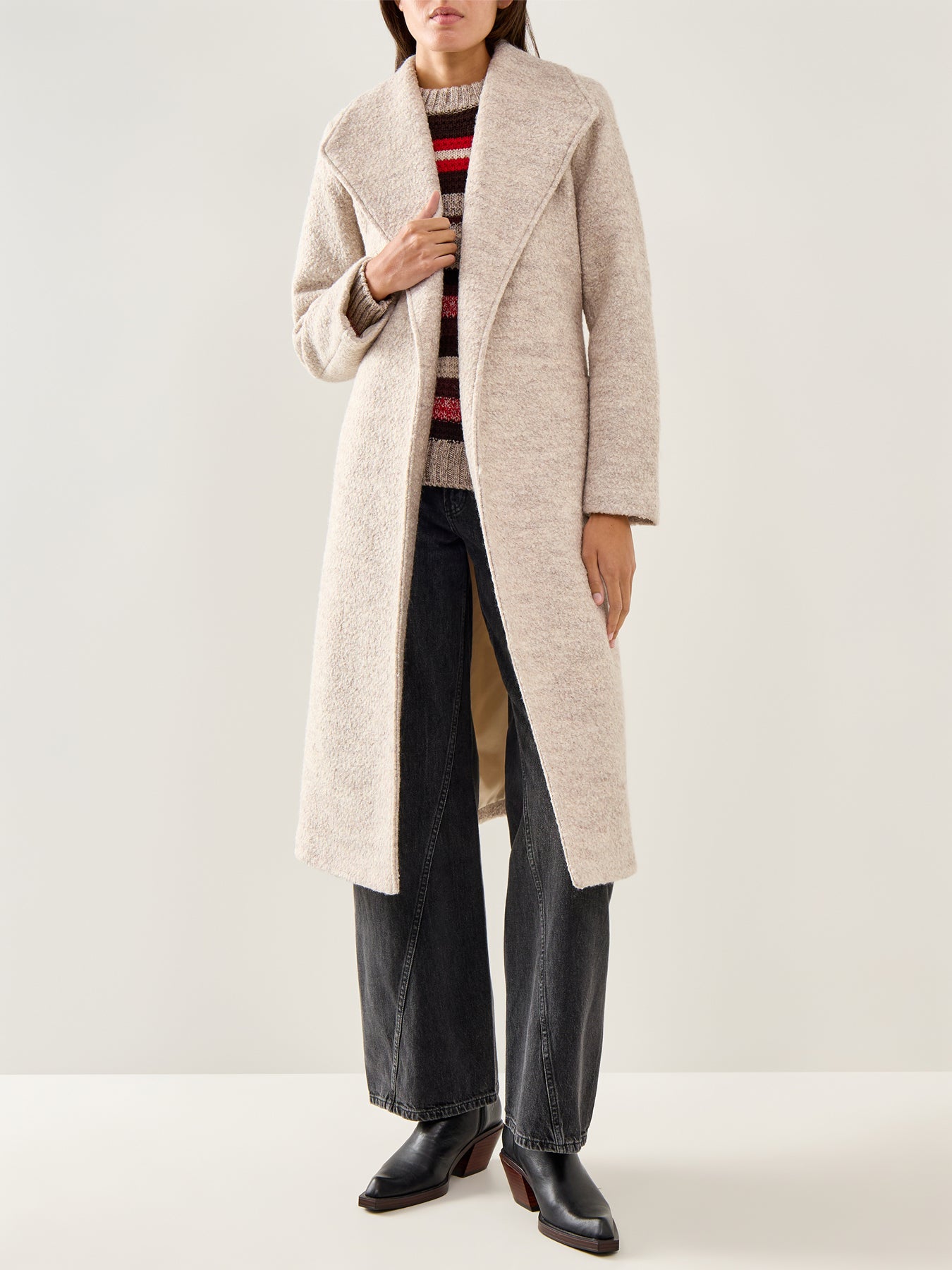 Rosa Boucle Coat Grey