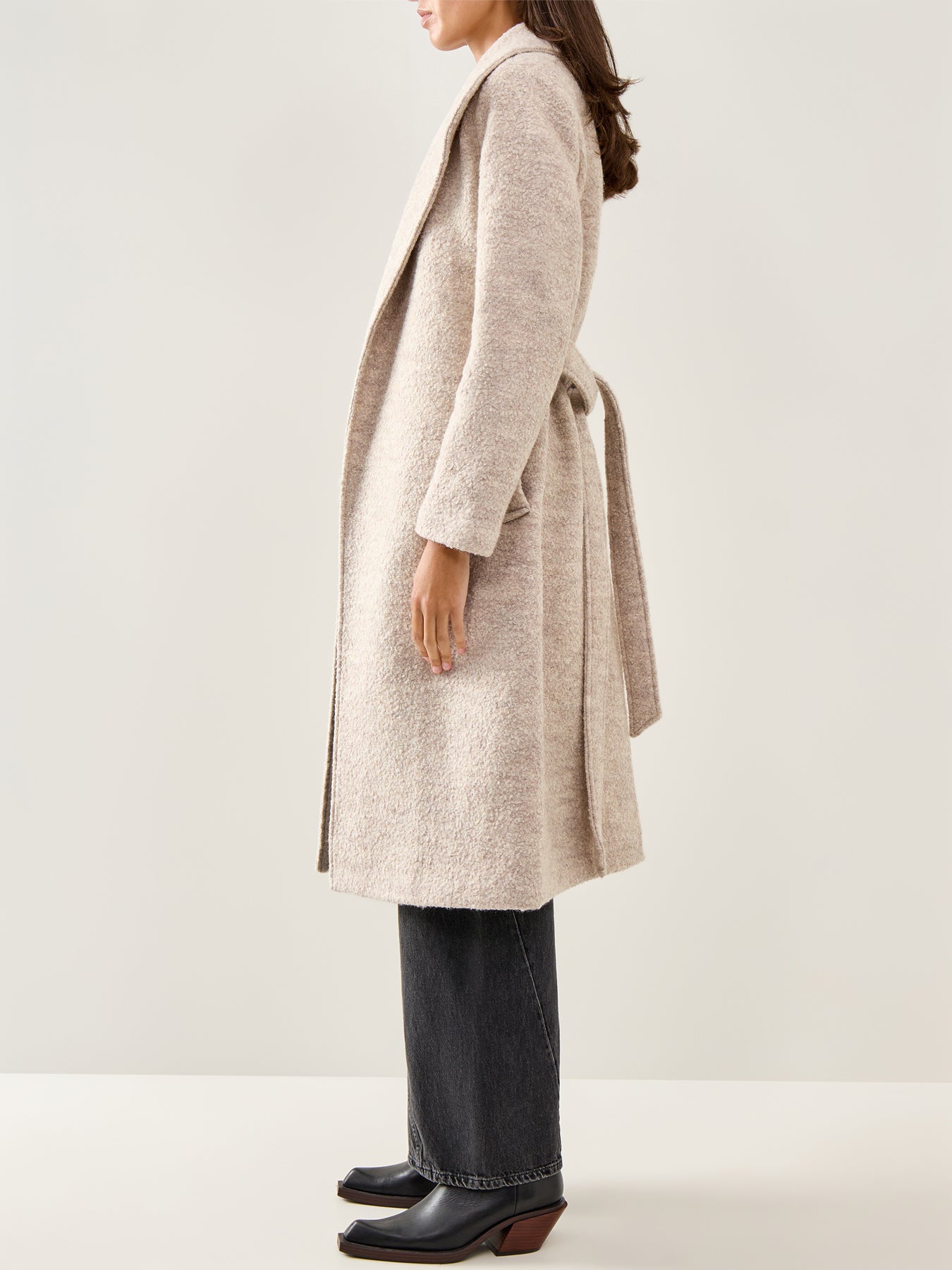 Rosa Boucle Coat Grey