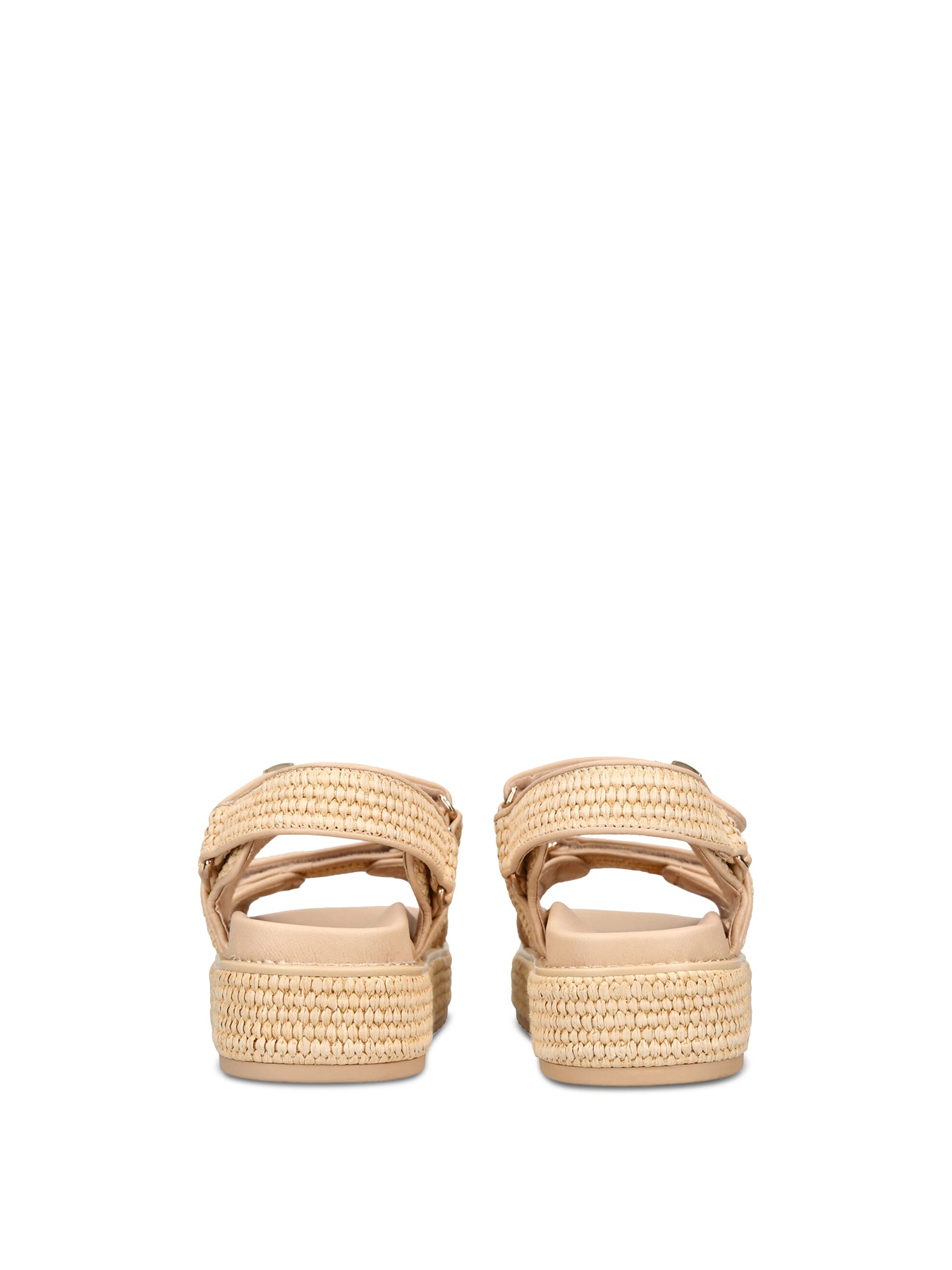 Big Mona Raffia Sandals Natural