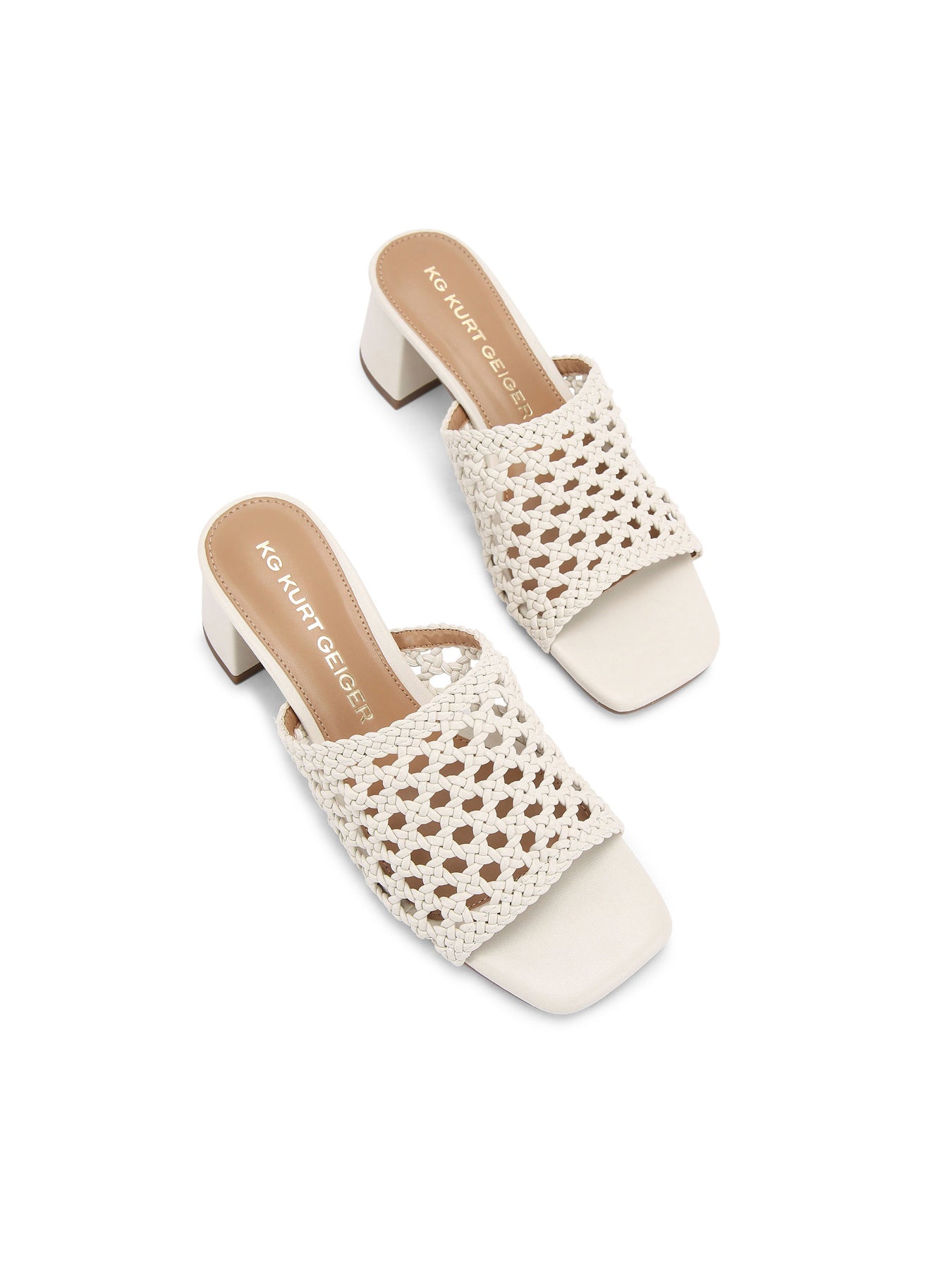 Remi White Block Heel Sandal