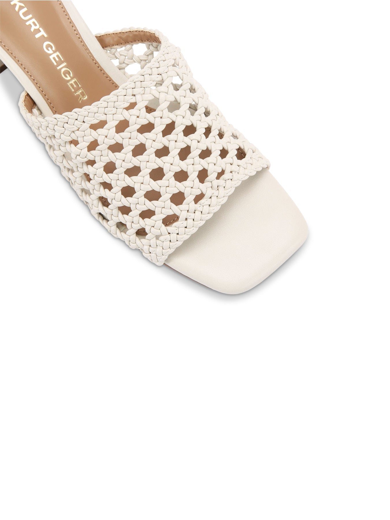 Remi White Block Heel Sandal