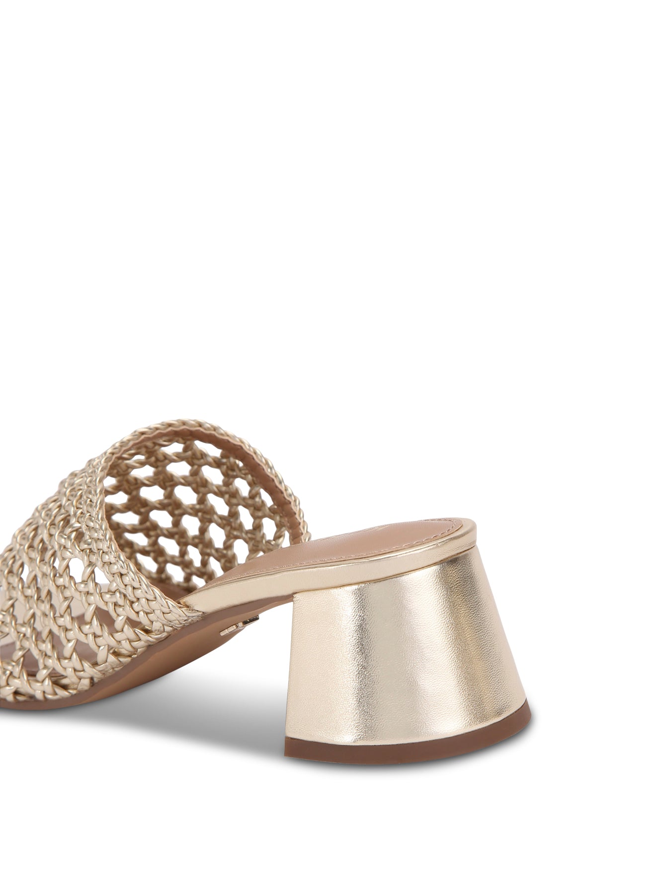 Remi Gold Block Heel Sandal