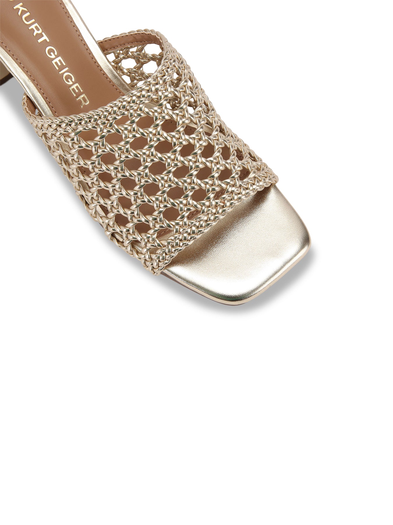 Remi Gold Block Heel Sandal