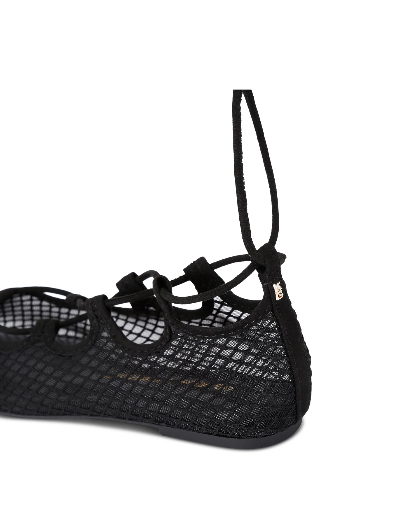 Nina Tie Up Black Flats