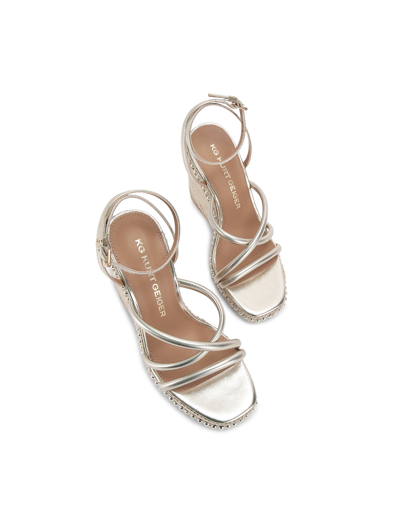 Peyton Wedge Sandals Gold