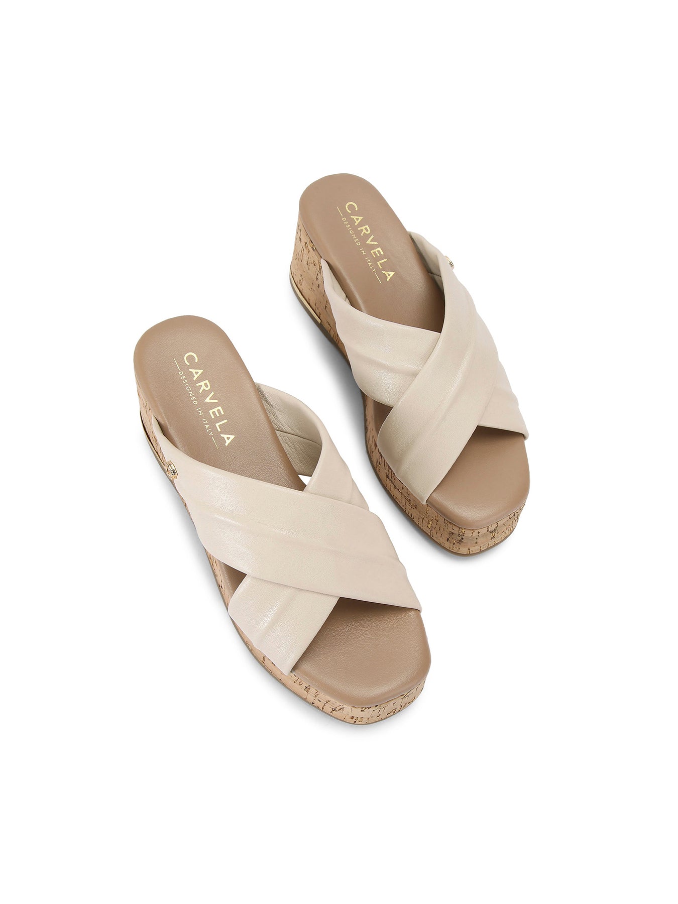 Fresco Bone Leather Cross Wedge
