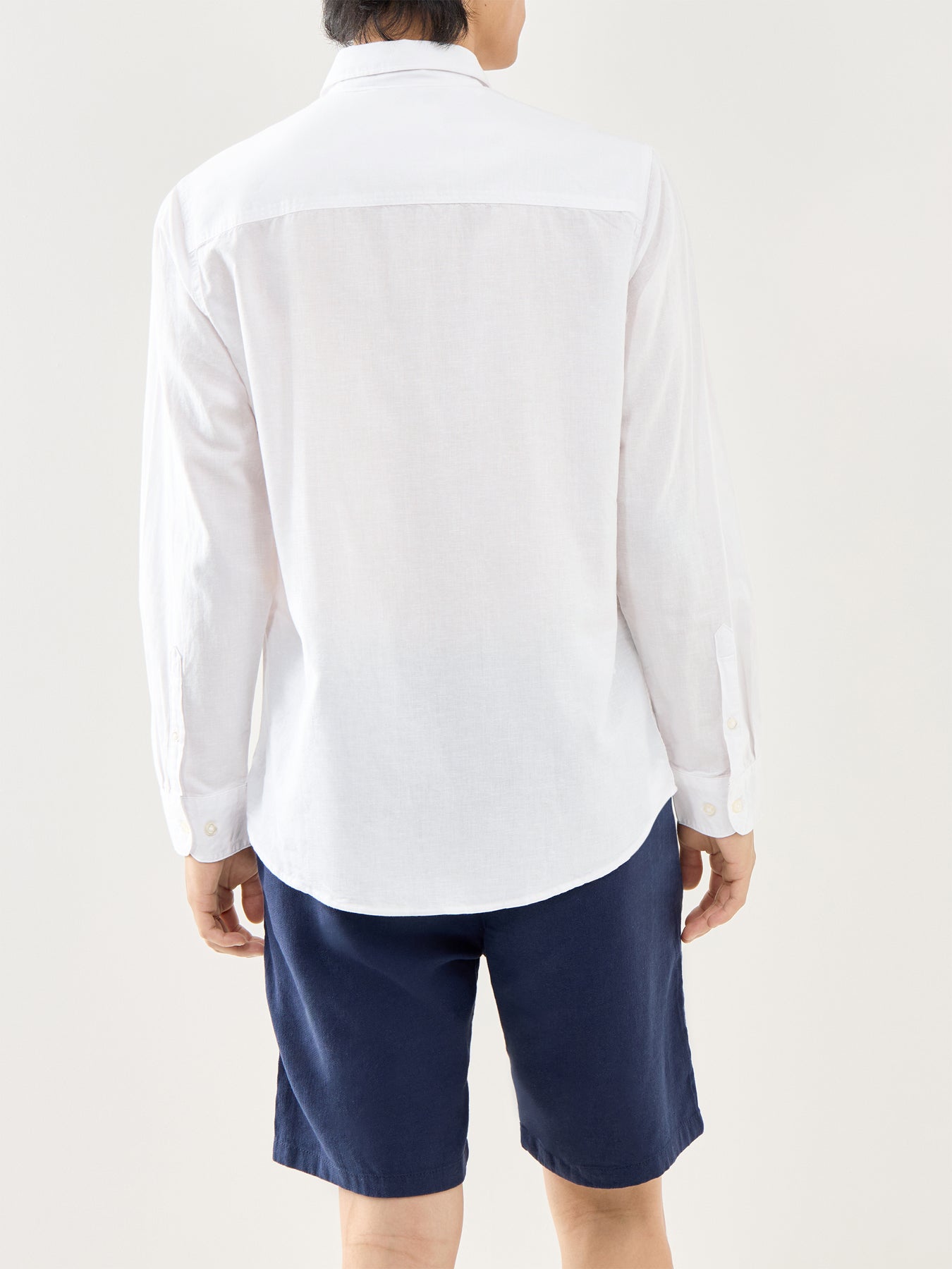 Cotton White Long Sleeve Shirt