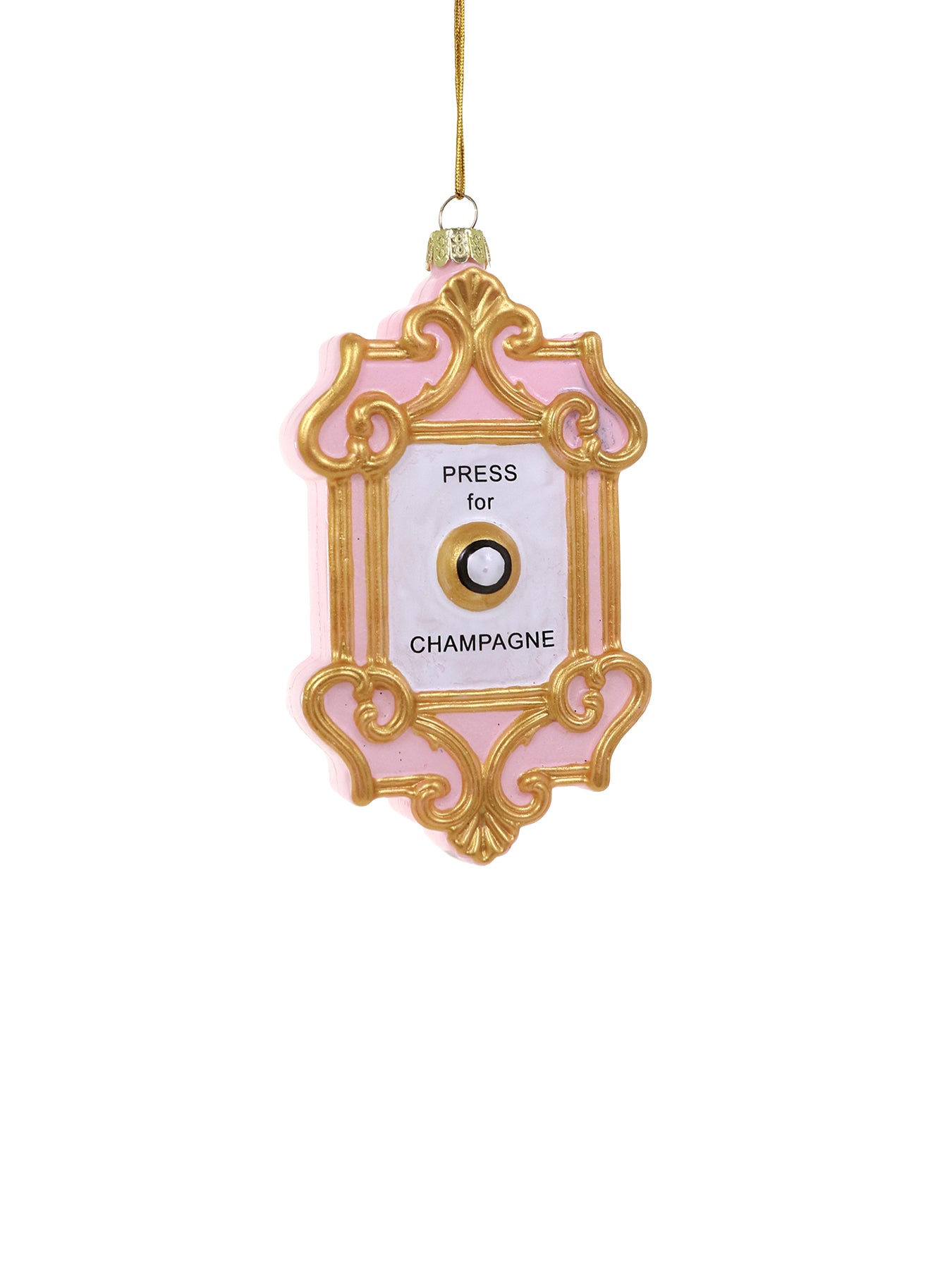Press for Champagne Christmas Tree Hanging Decoration