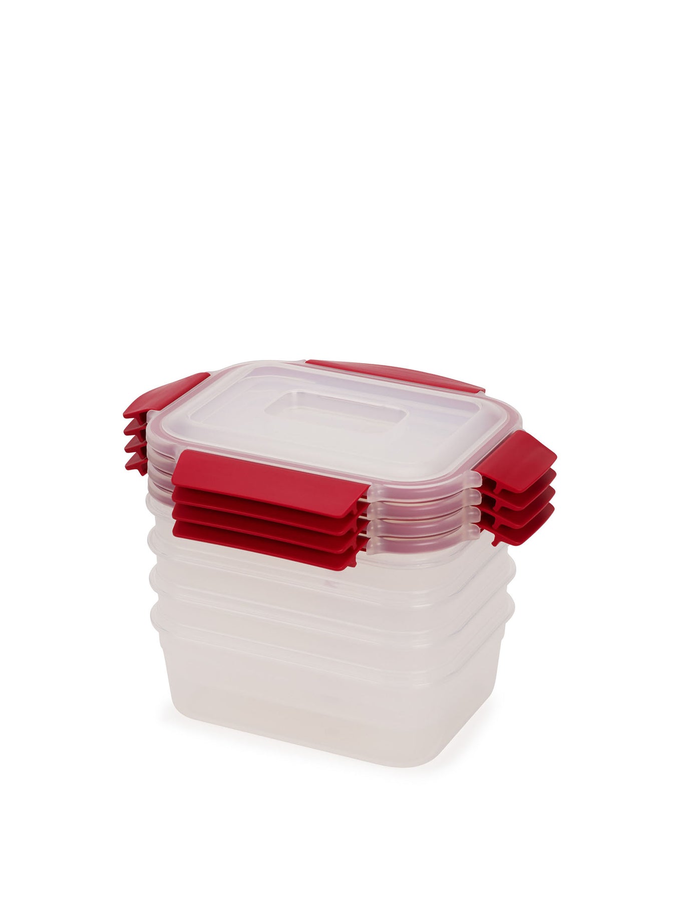 Nest Lock Boxes Rectangular 4Piece 1.1L Red