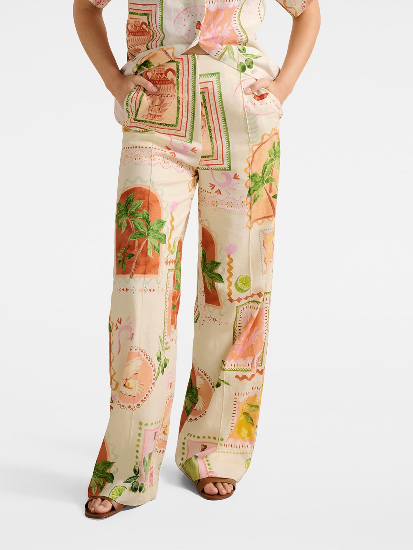 Ola Linen Wide Leg Pants