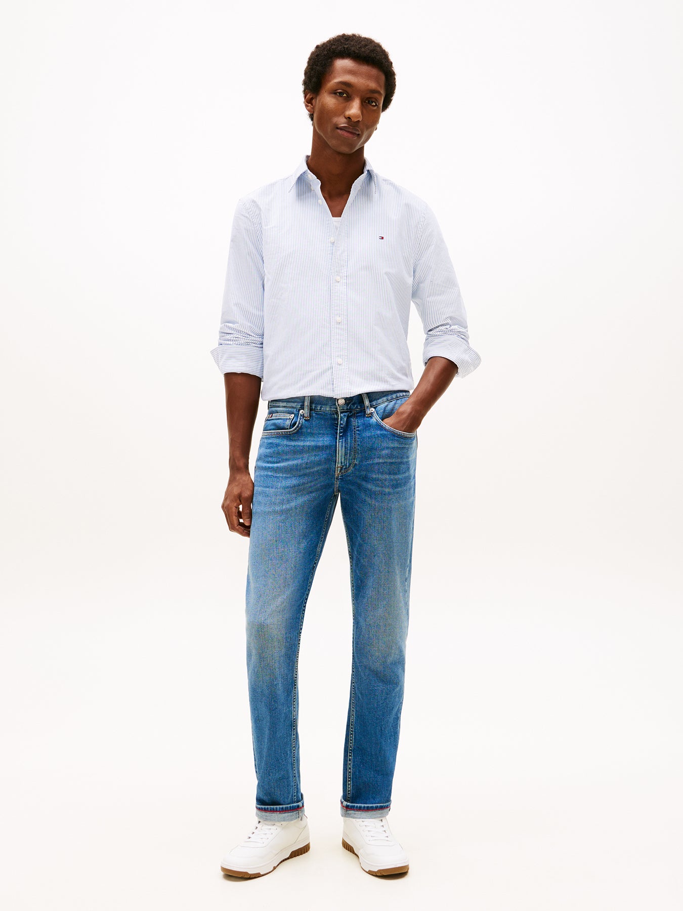 Denton Faded Straight Leg Jeans