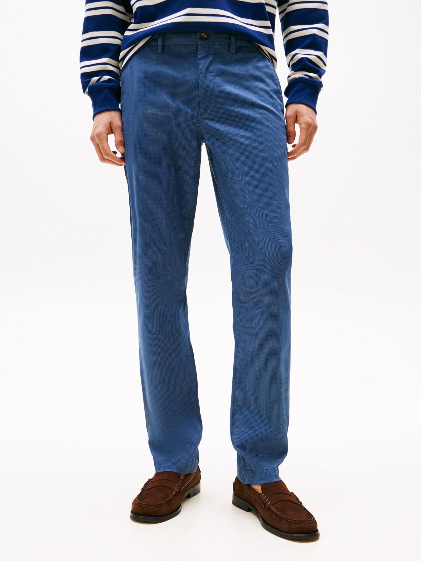 Denton Micro Print Straight Leg Chinos