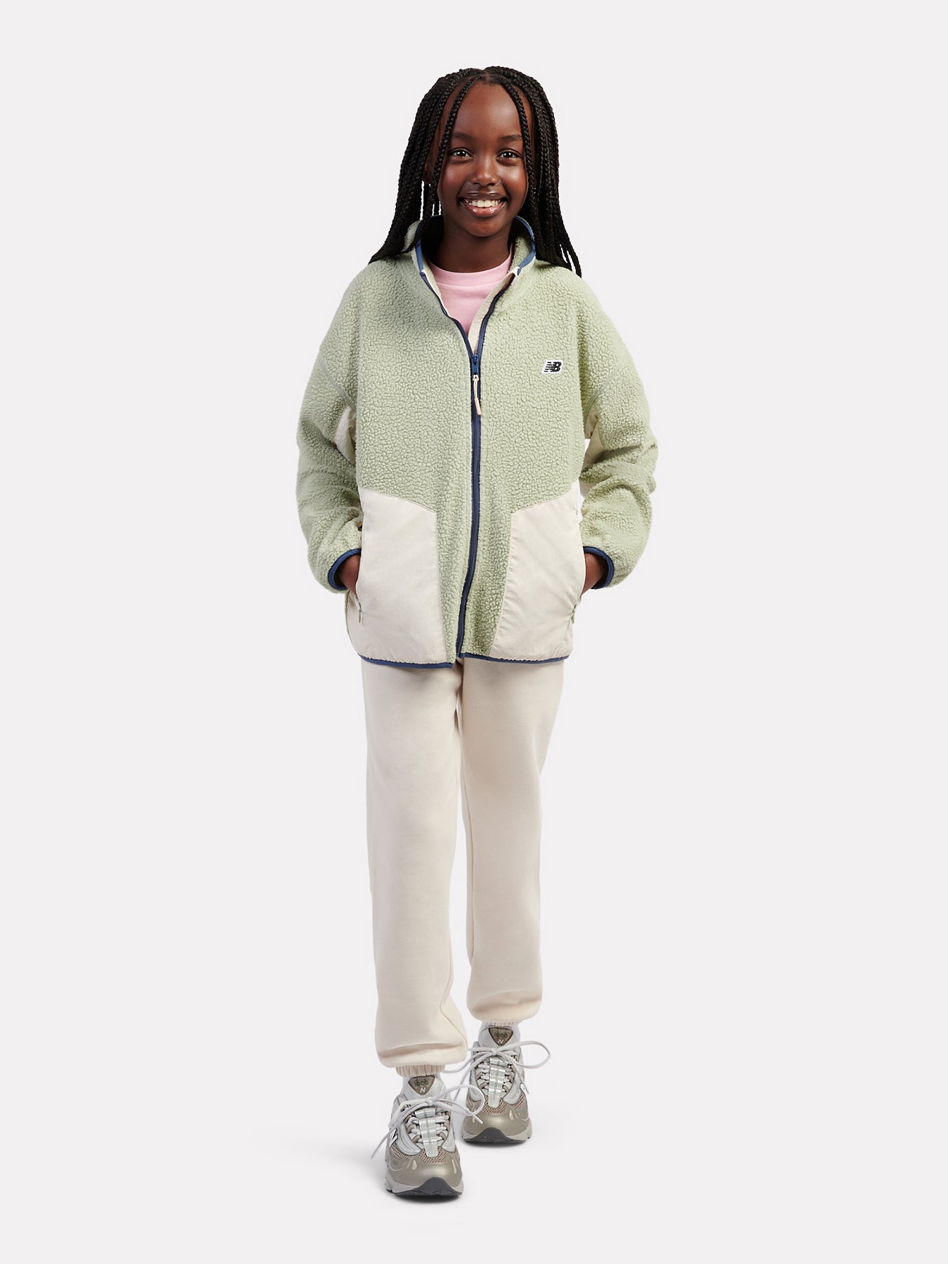 Kids’ Premium Borg Fleece Zip-Thru Funnel Multi