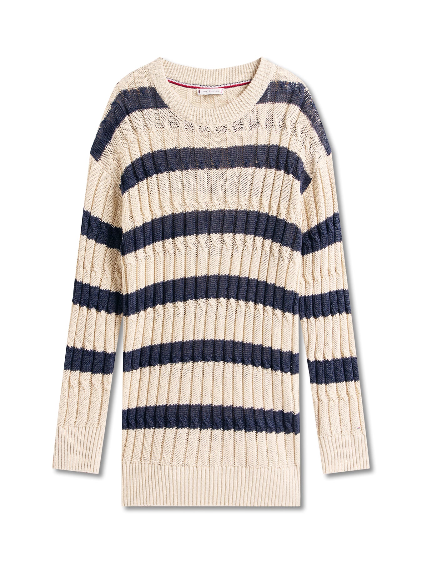 Linen Blend Cable Knit Relaxed Jumper