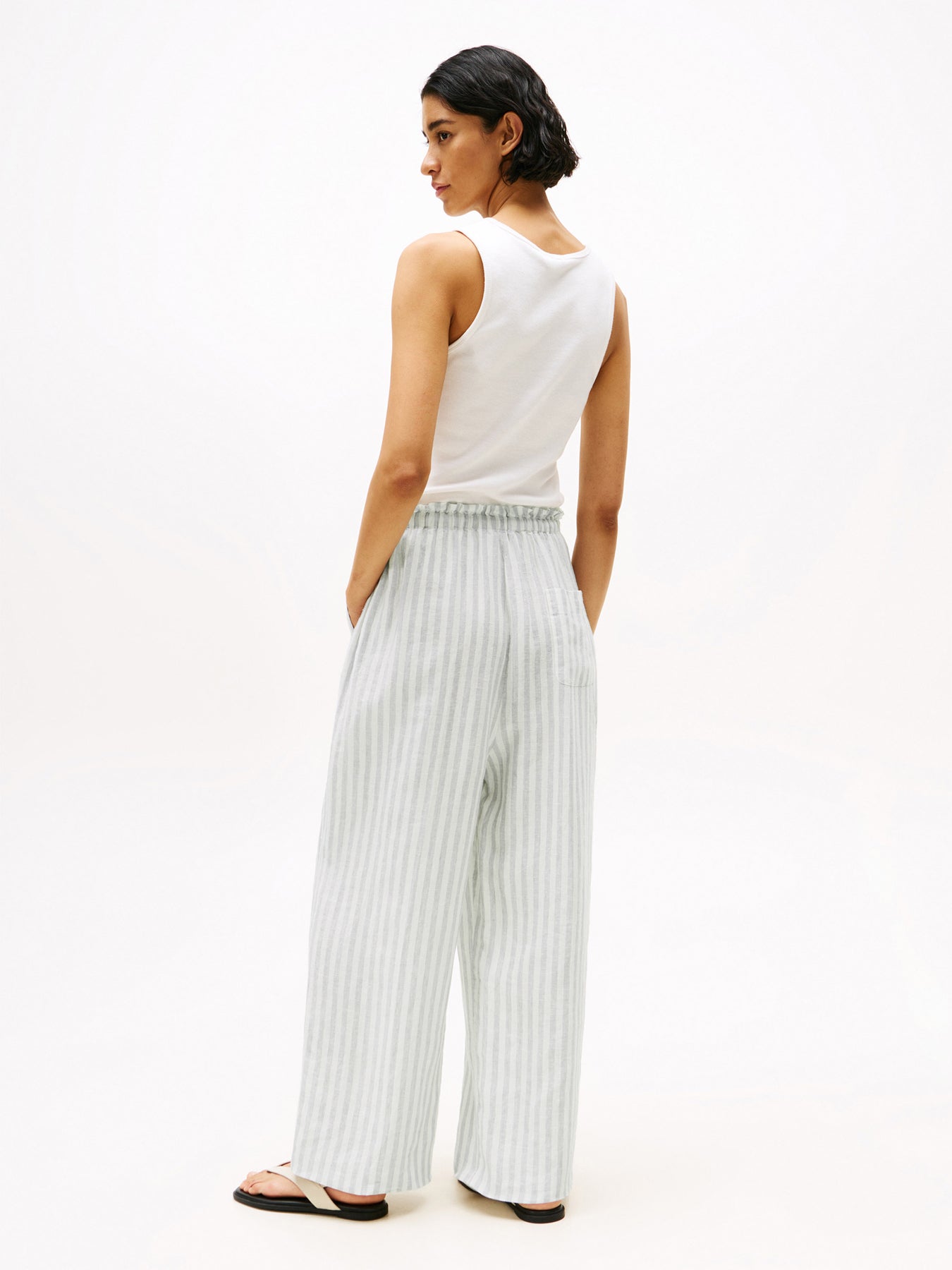 Pure Linen Wide Leg Shorts