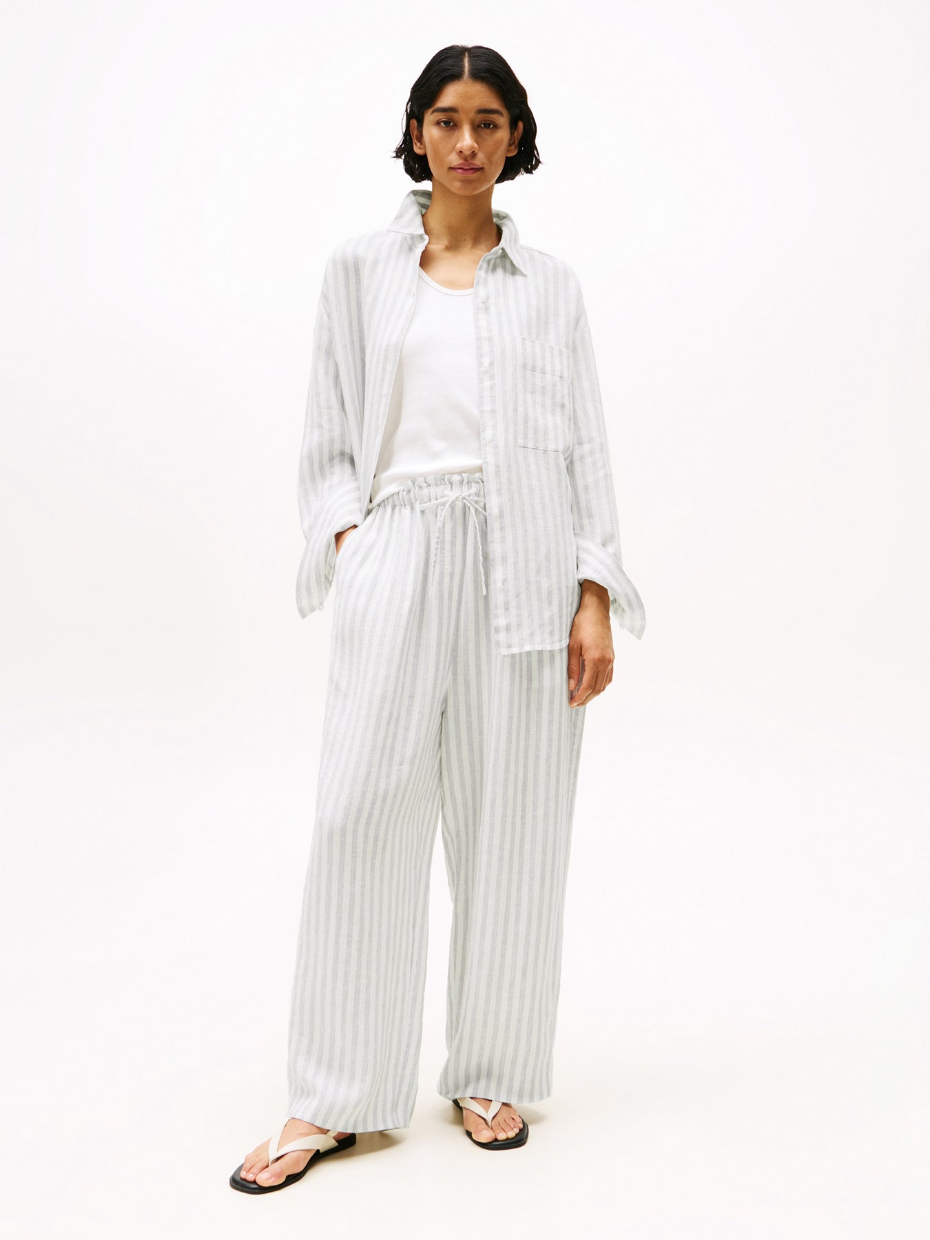 Pure Linen Wide Leg Shorts