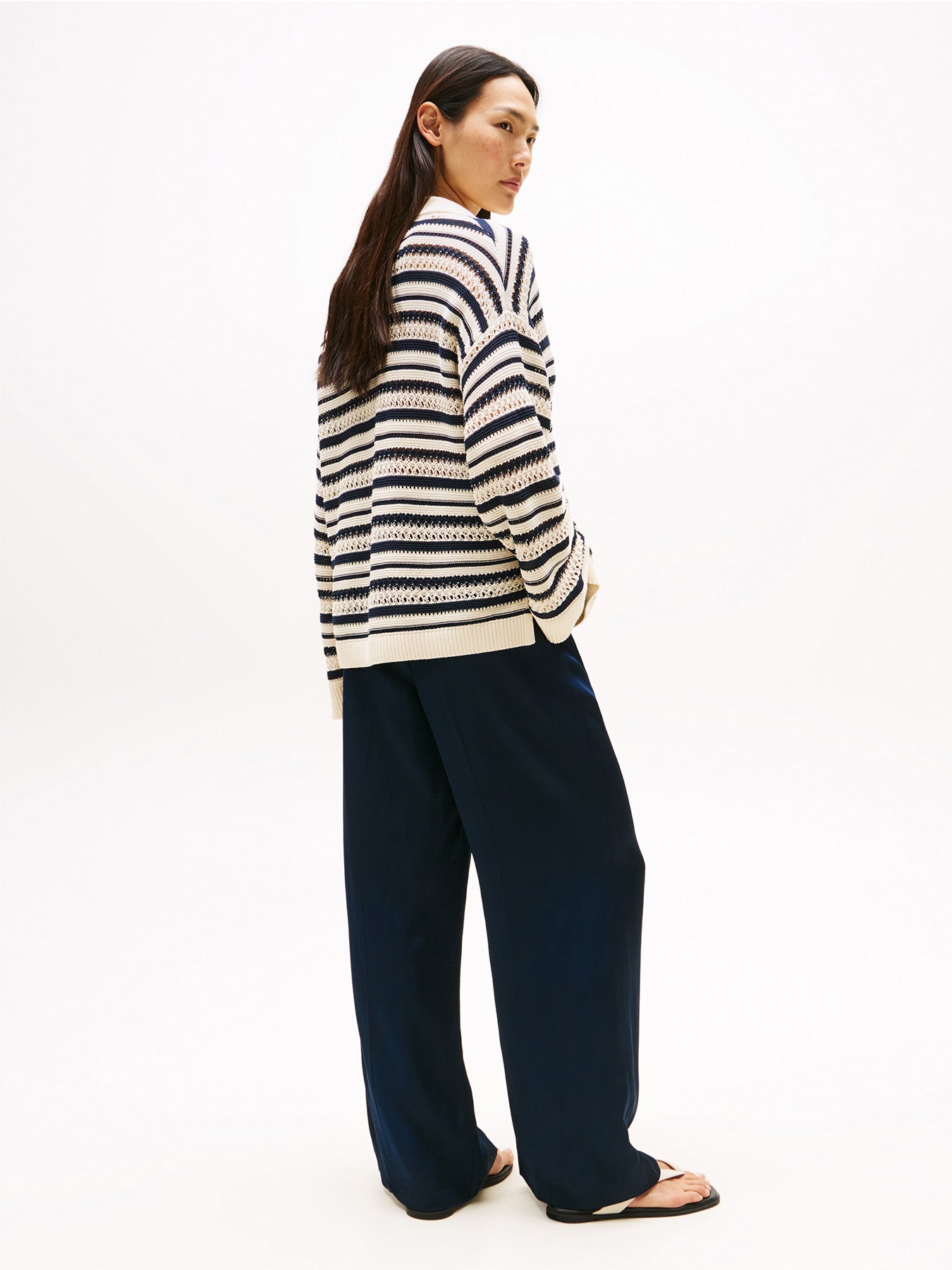 Crochet Oversized Polo Jumper