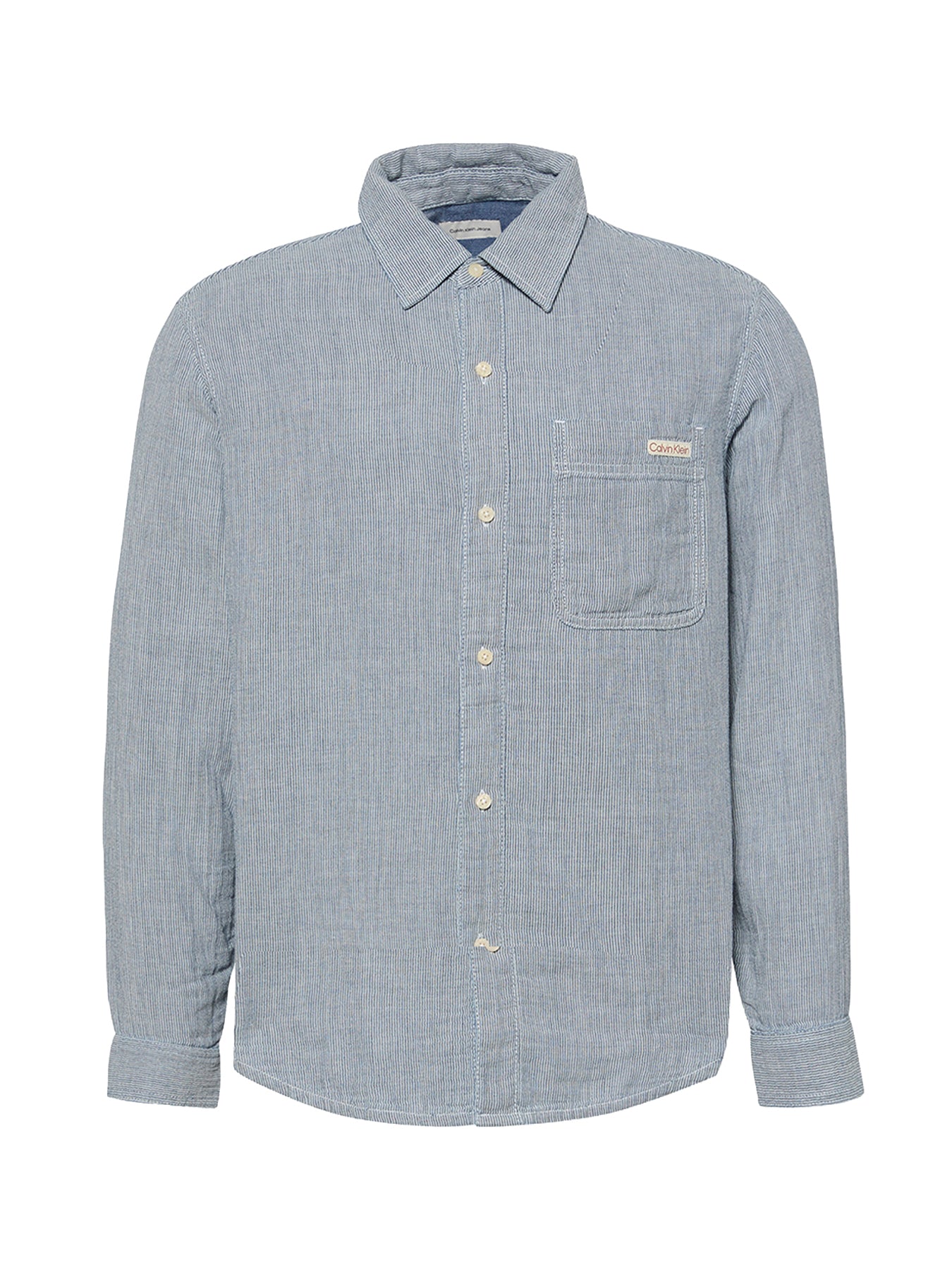 Double Face Striped Cotton Long Sleeves Shirt