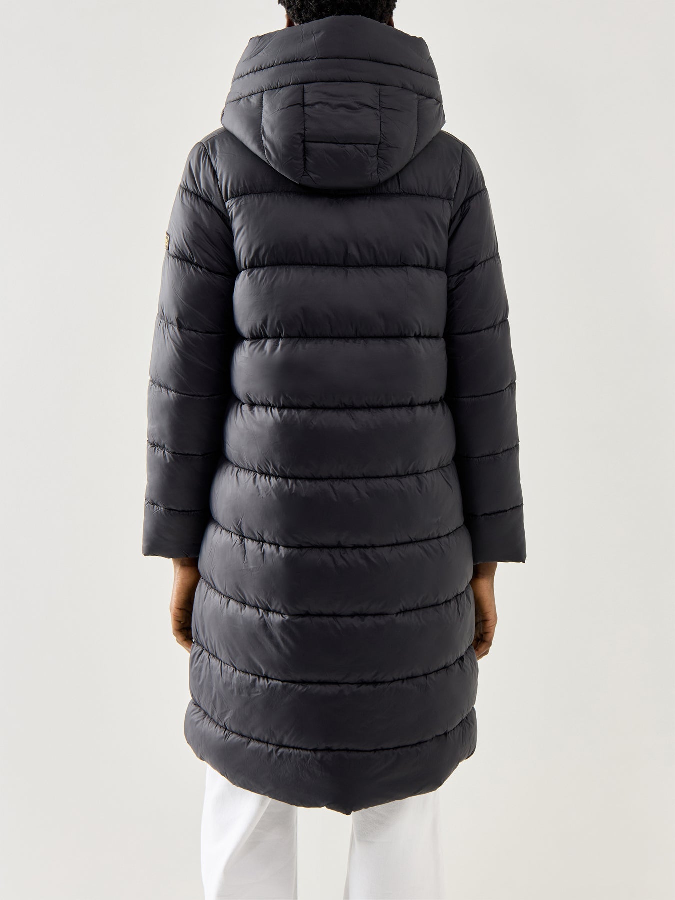 Womens Barbour International Longline Olivios Puffer Jacket Black