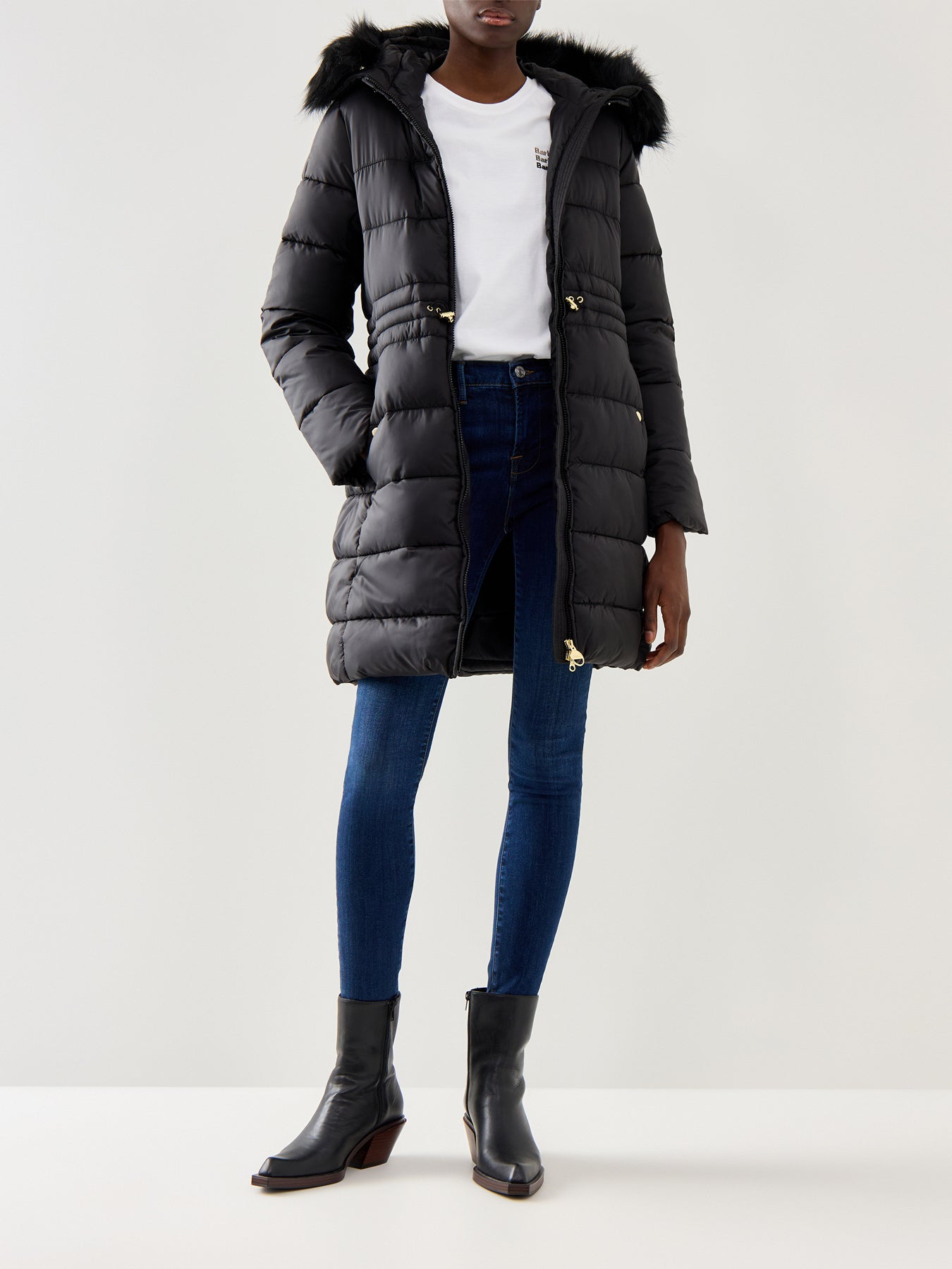 Womens Barbour International Anastasia Puffer Jacket Black