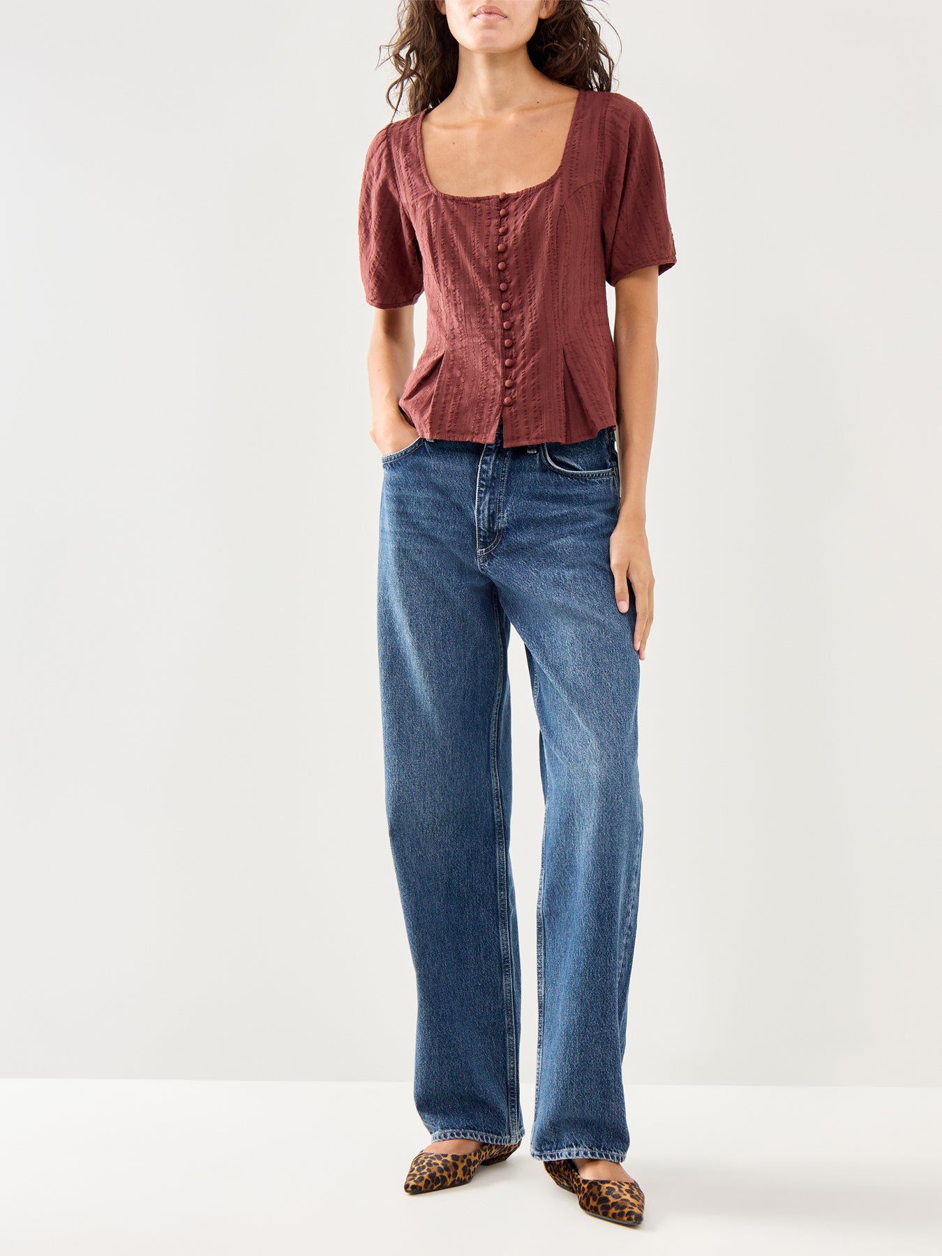 Minerva Organic Cotton Top Brown