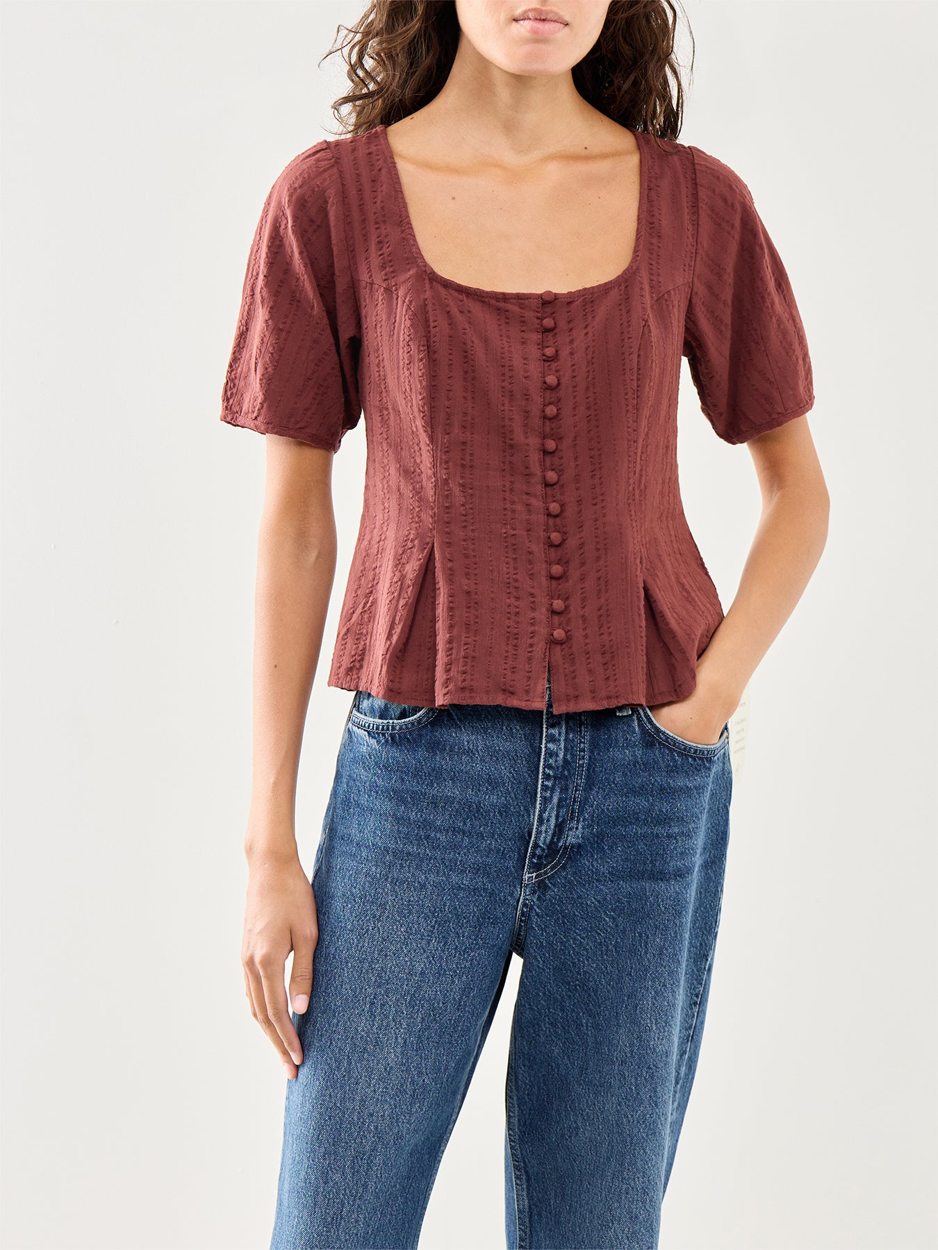 Minerva Organic Cotton Top Brown