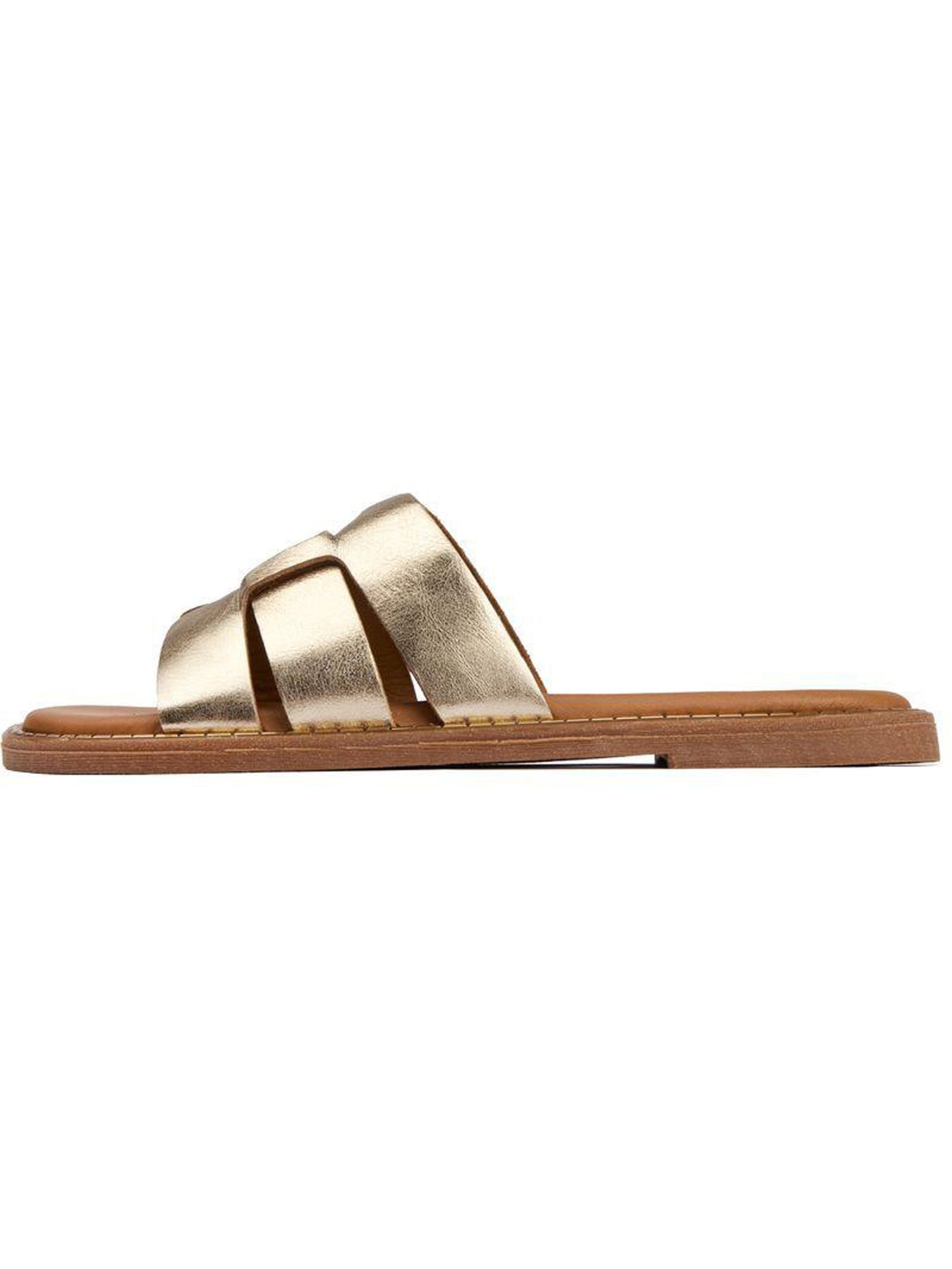 SOLE Nura Slide Sandals Gold