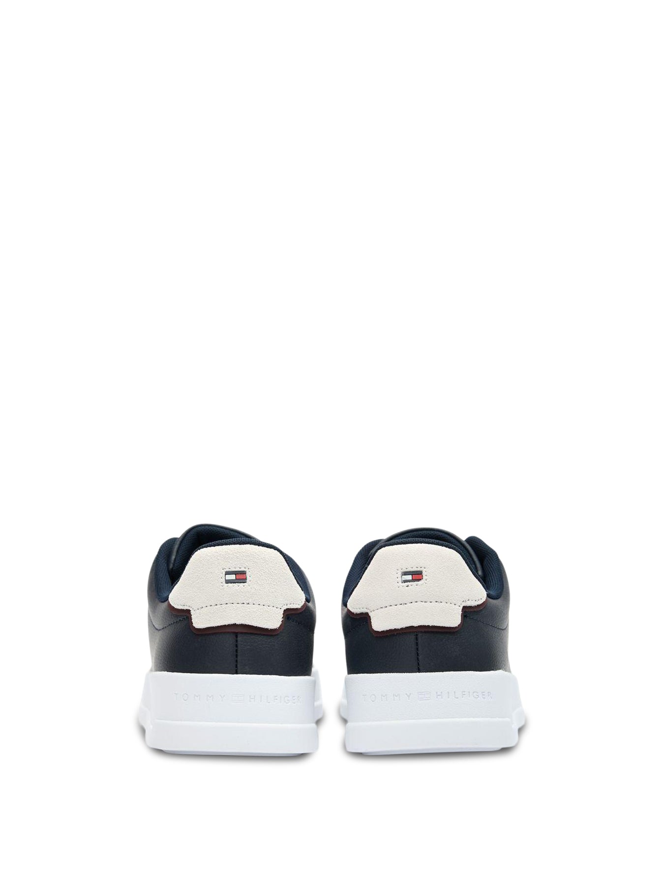 Tommy Hilfiger Court Leather Detail Trainers Blue